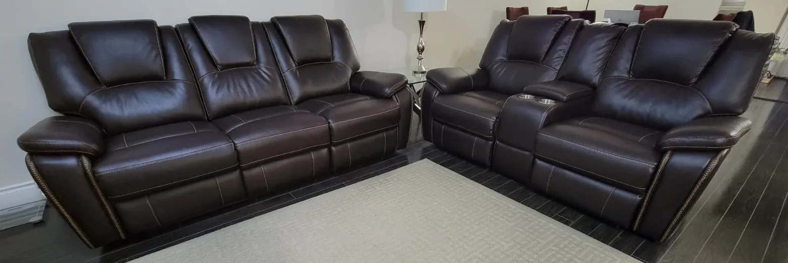Full Recliner Sofa Set – 3-Seater + 2-Seater –Excellent Condit