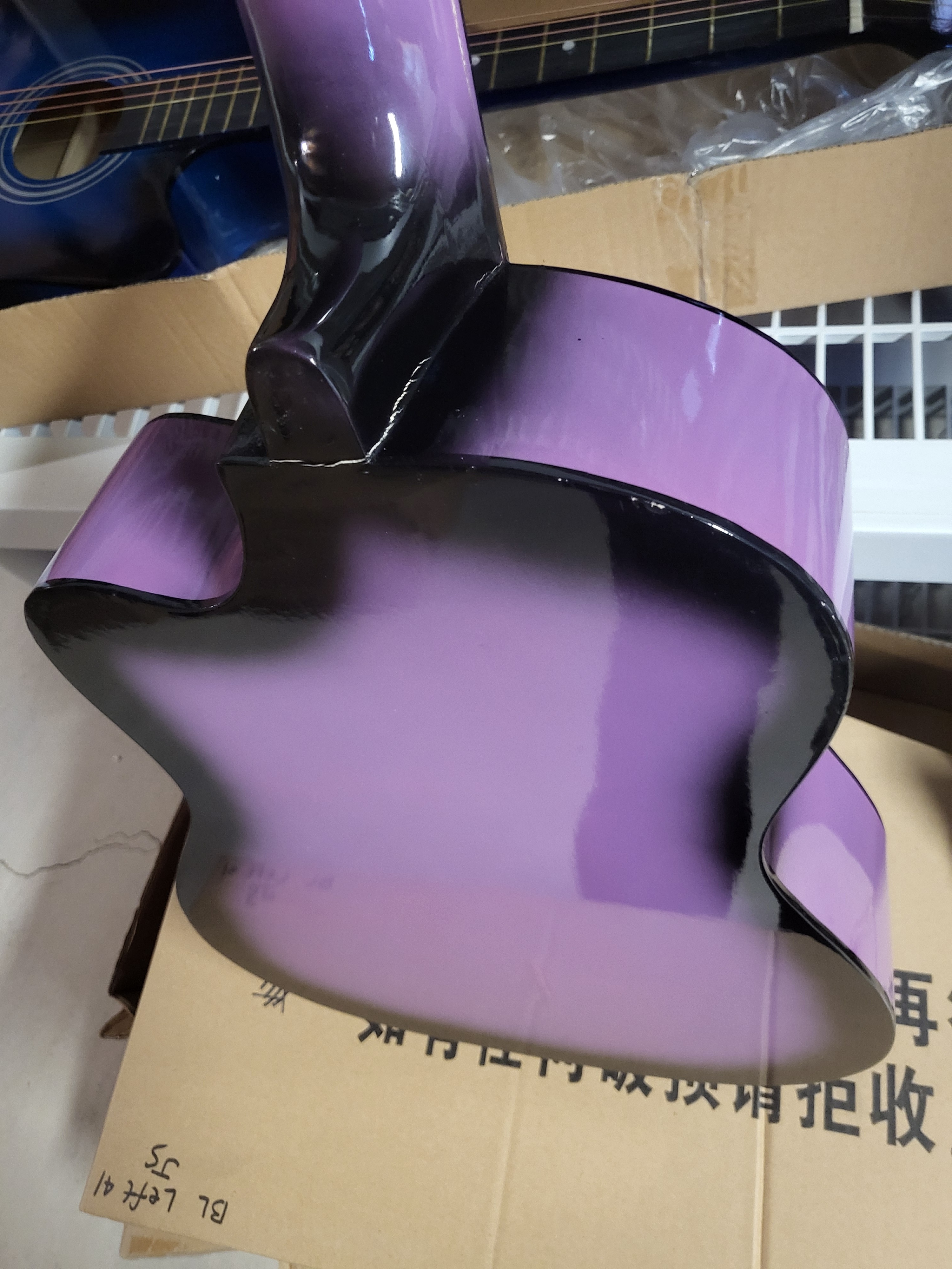 38" Purple Acoustic Guitars – For Parts or Display - photo 4