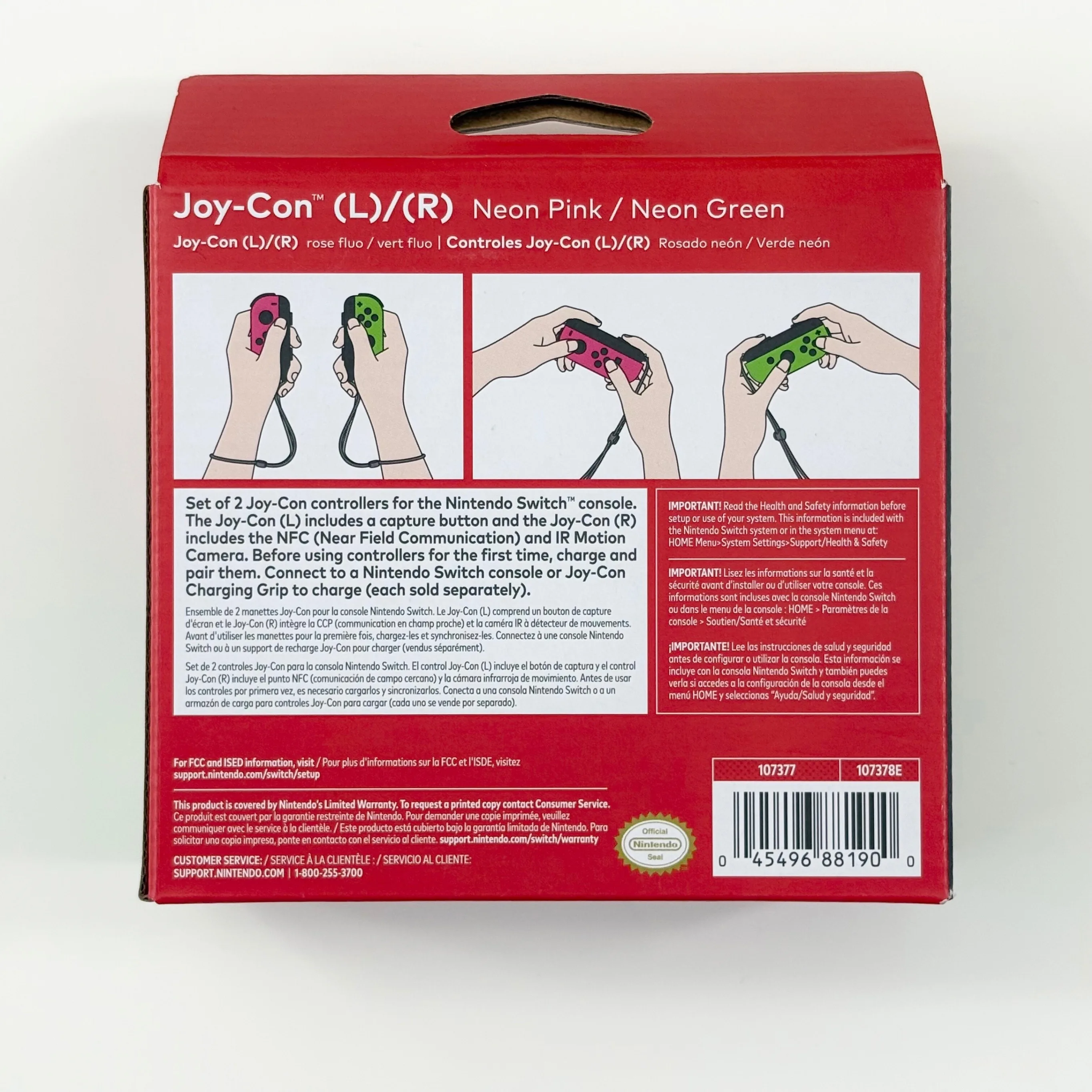 Sealed Nintendo Switch Joy-Con (L)/(R) Neon Pink/Neon Green image indicator(2)