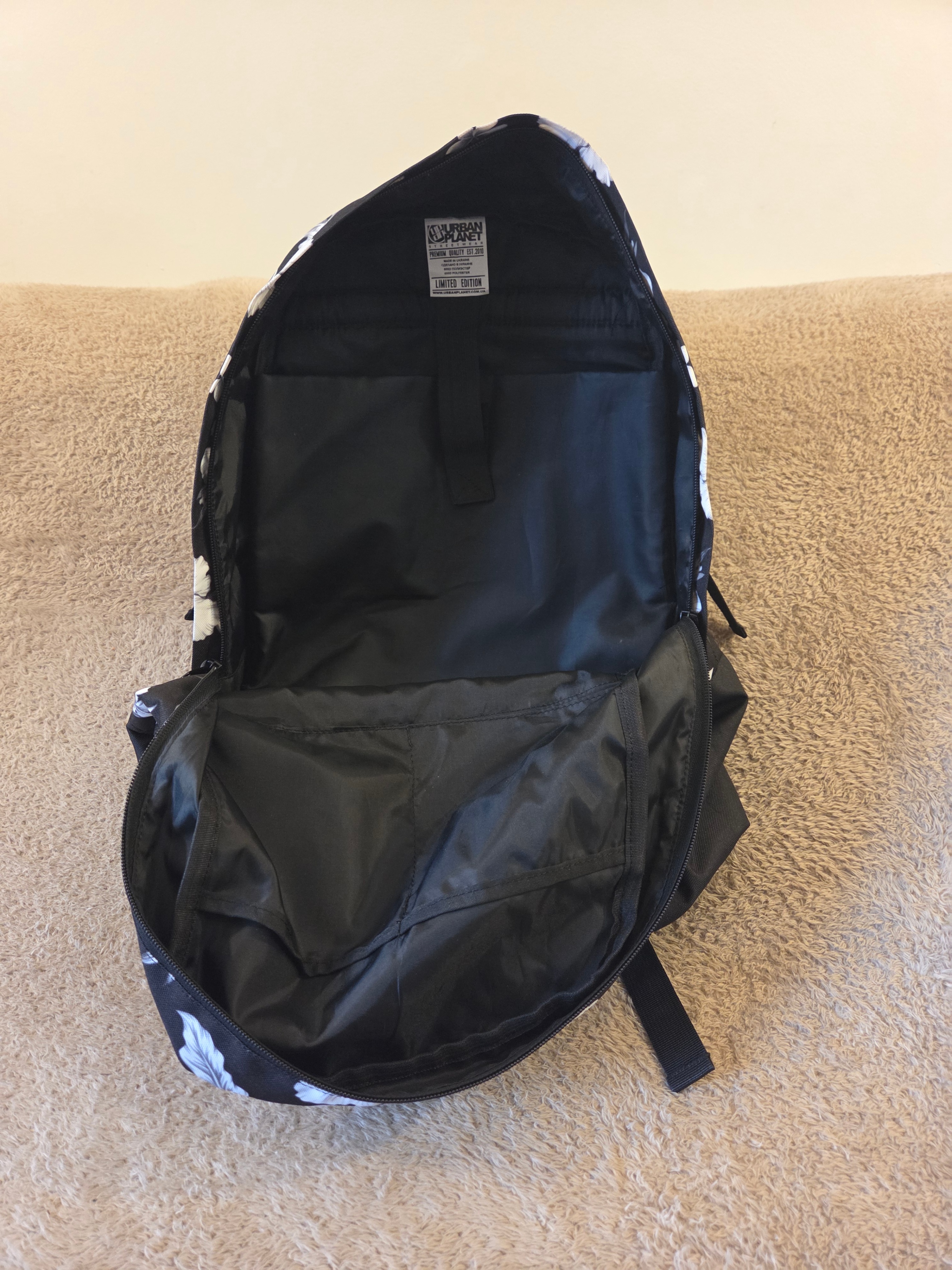 Urban Planet Canada Floral Backpack – Black/White - photo 4