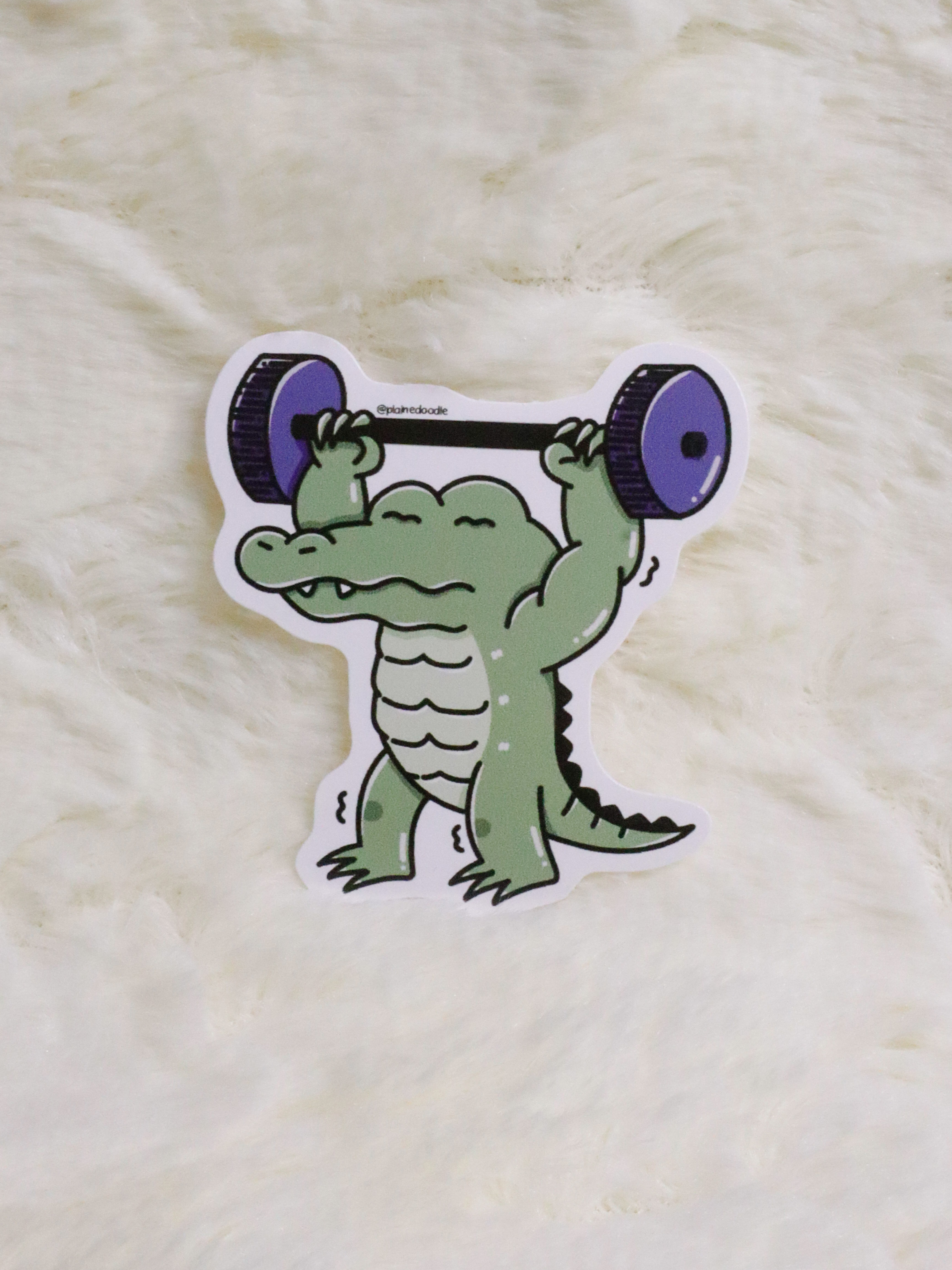 Gym Crocodile Vinyl Sticker