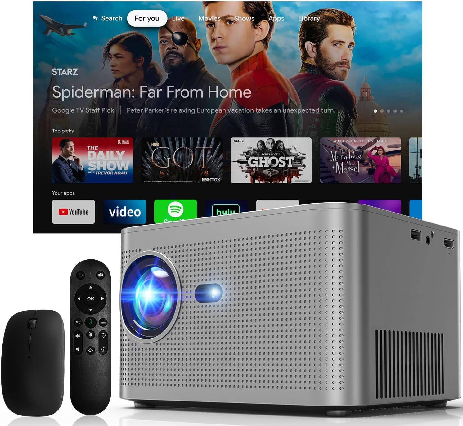 Smart Projector 4K Upgraded Native 1920 * 1080P