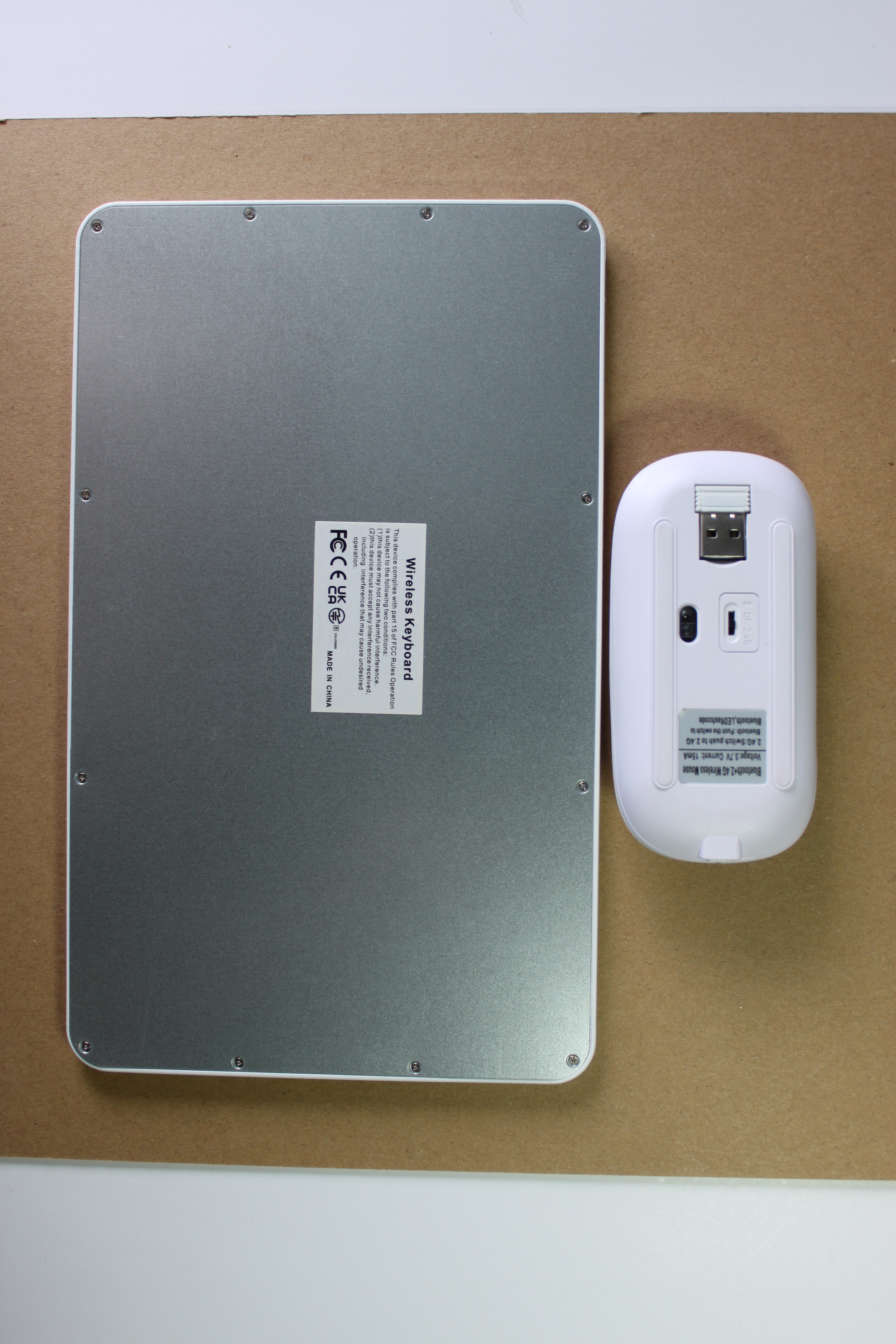 Mini USB keyboard and mouse combo - white - photo 2