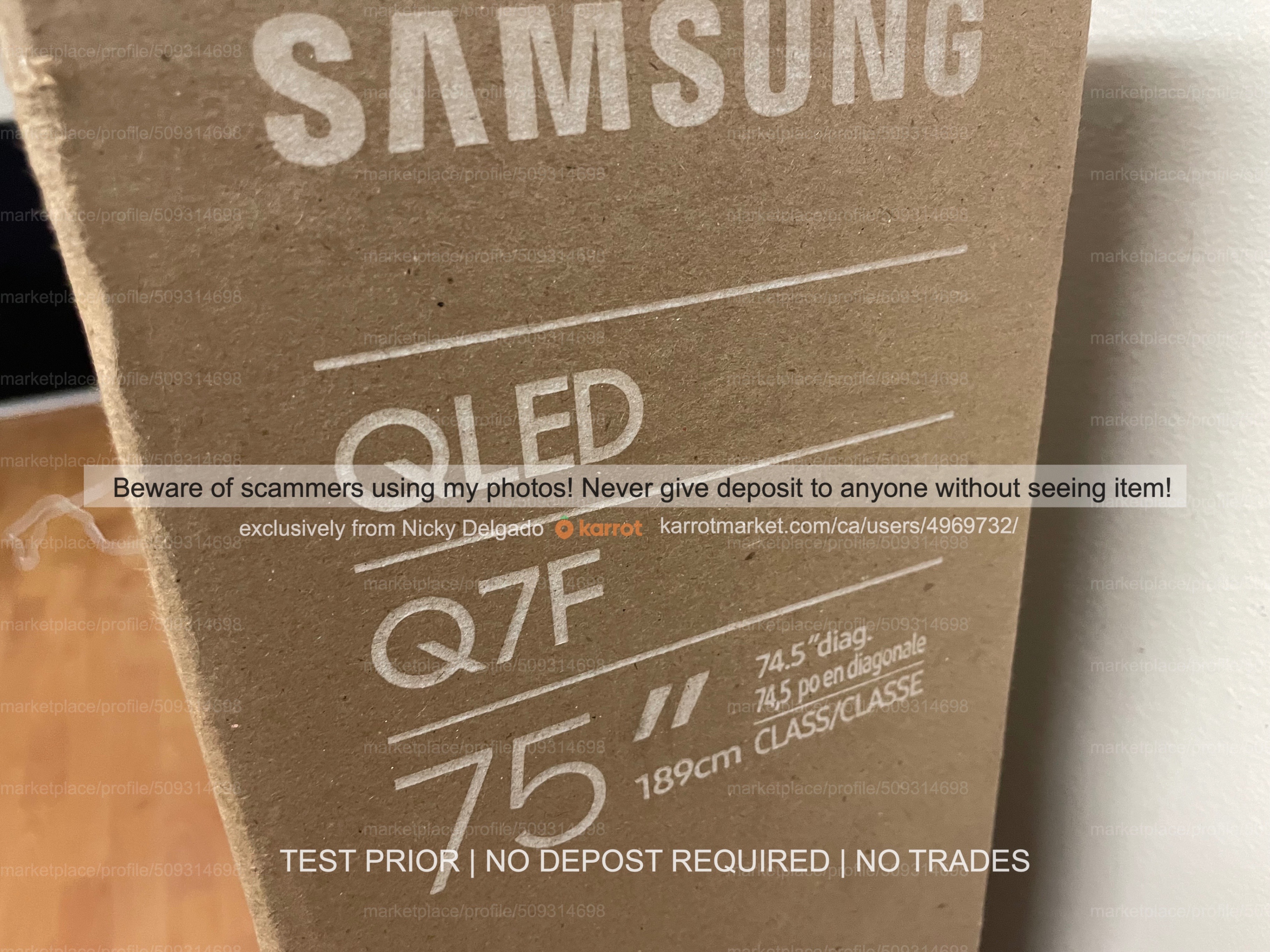 BNIB - Samsung 75" QN75Q7F 4K HDR QLED Smart TV | 2025/26 - photo 2