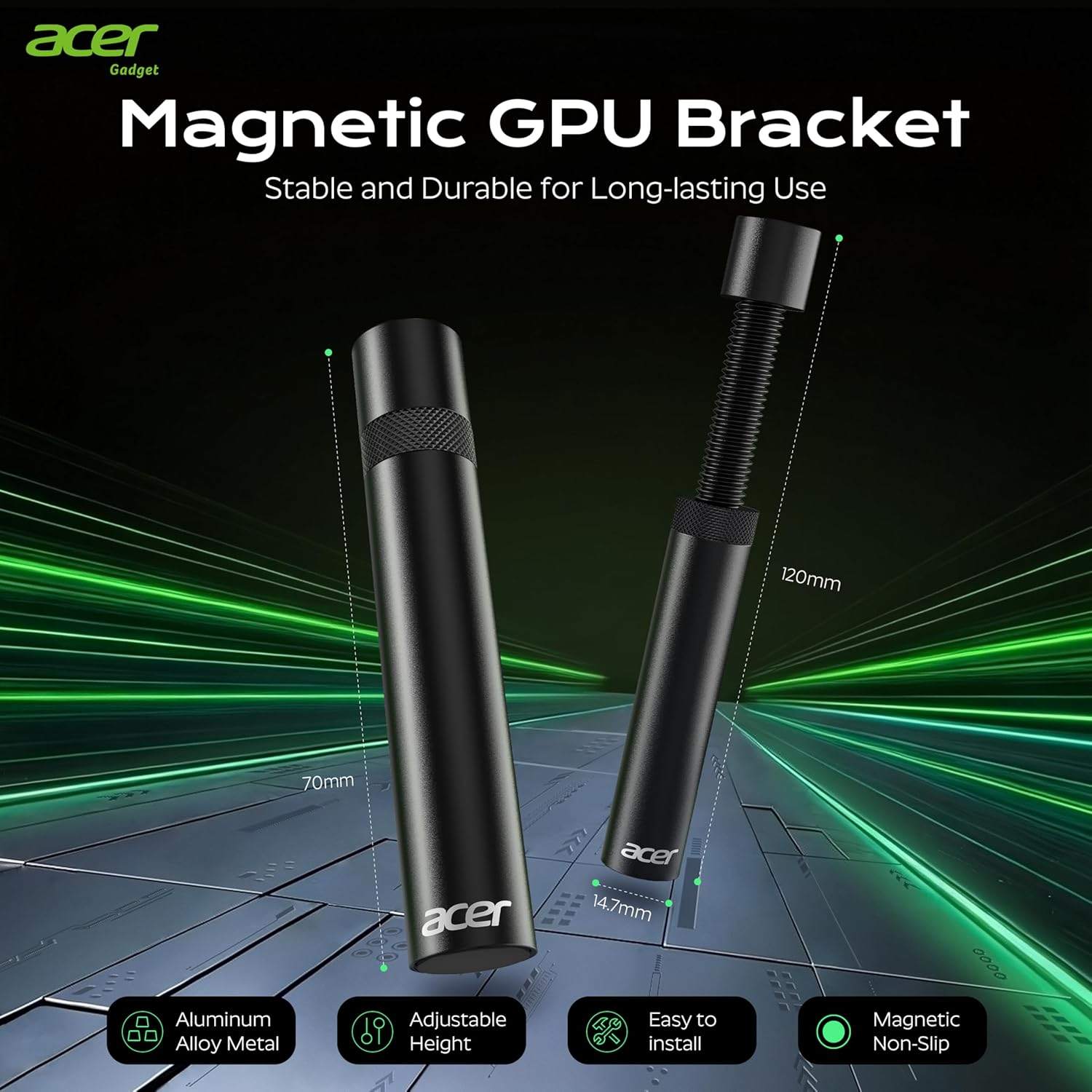 Acer Graphics Card Sag Bracket - (L, 70-120mm) - photo 2