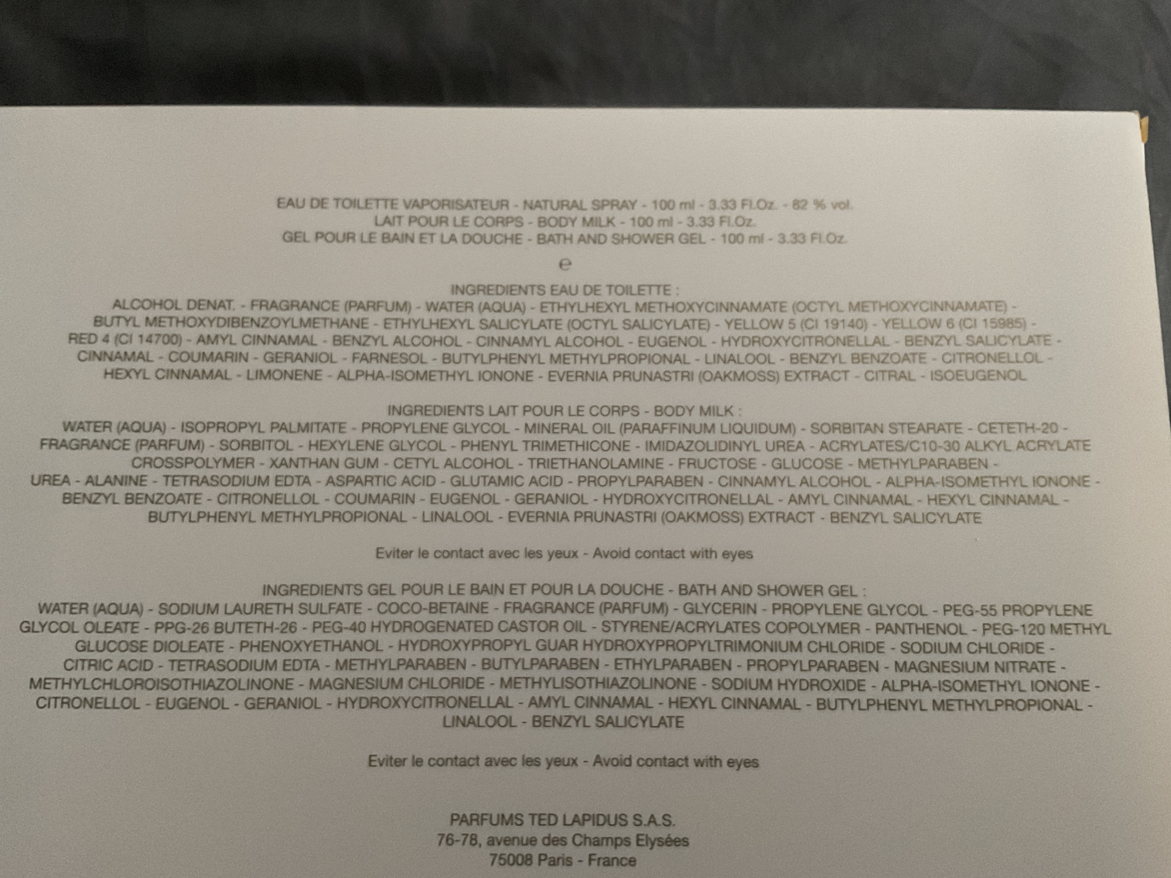 Ted Lapidus Creation 3-Piece Gift Set - photo 5