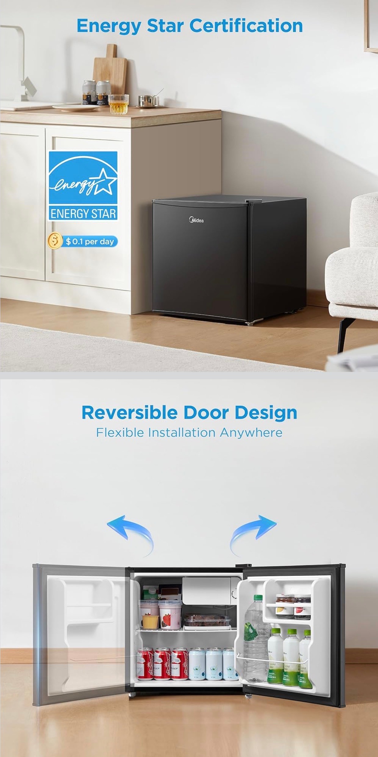 Refrigerator 1.6 Cu Ft Mini Fridge for Office/Bedroom/Dorm NEW - photo 5