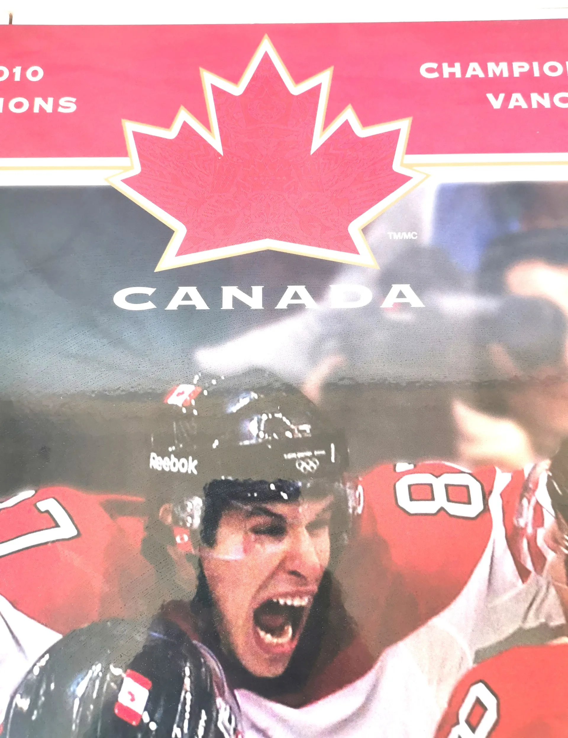 Golden Goal Team Canada 2010 Plaque Hardback .25 inch thick. image indicator(3)