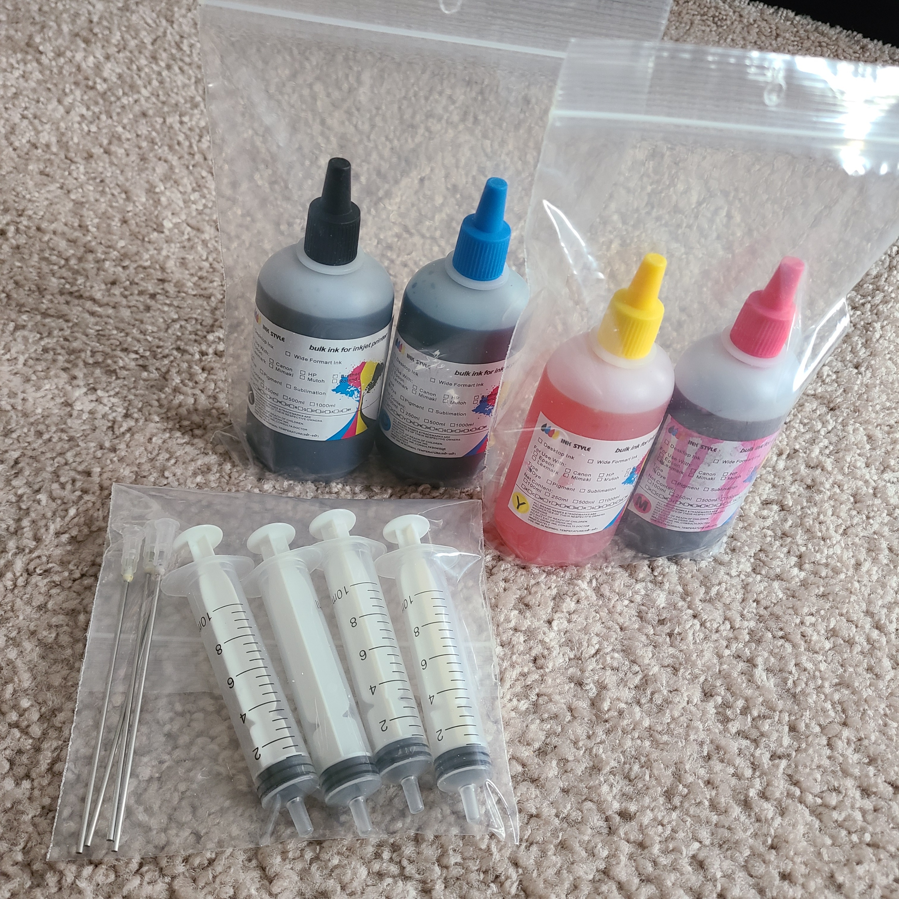 4-Pack Universal Dye Refill Ink with  syringes - photo 4