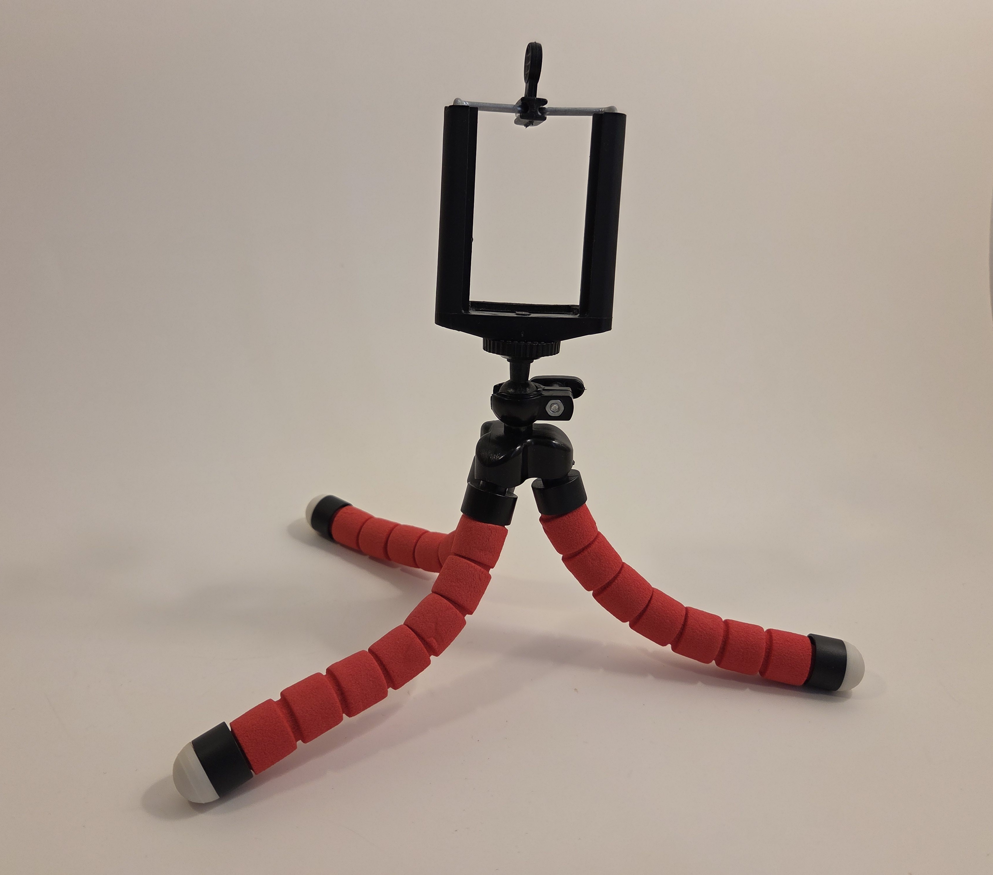 Flexible Phone Tripod with Holder – Red - photo 2