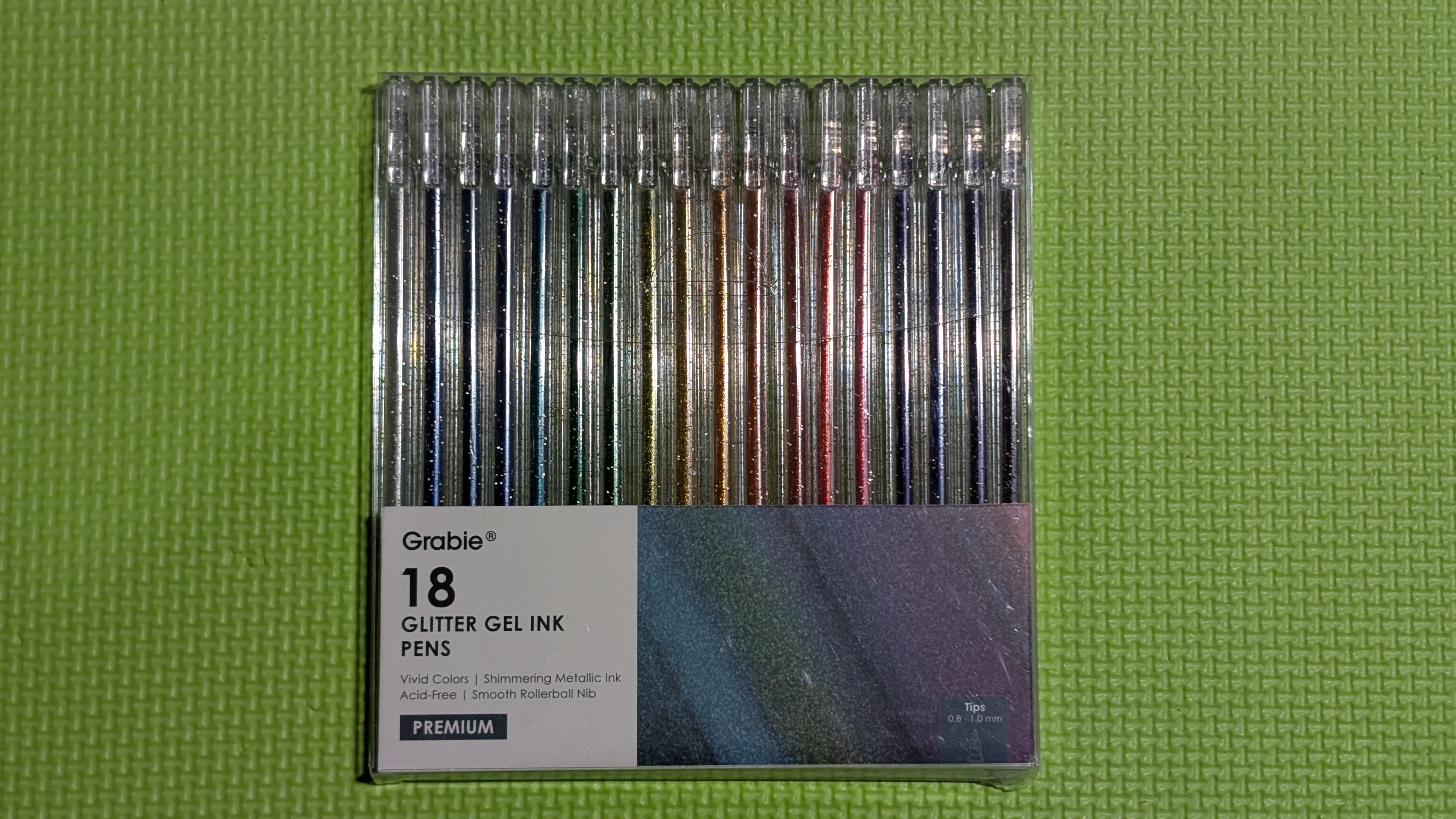 Grabie 18 Glitter Gel Premium Ink Pens - New