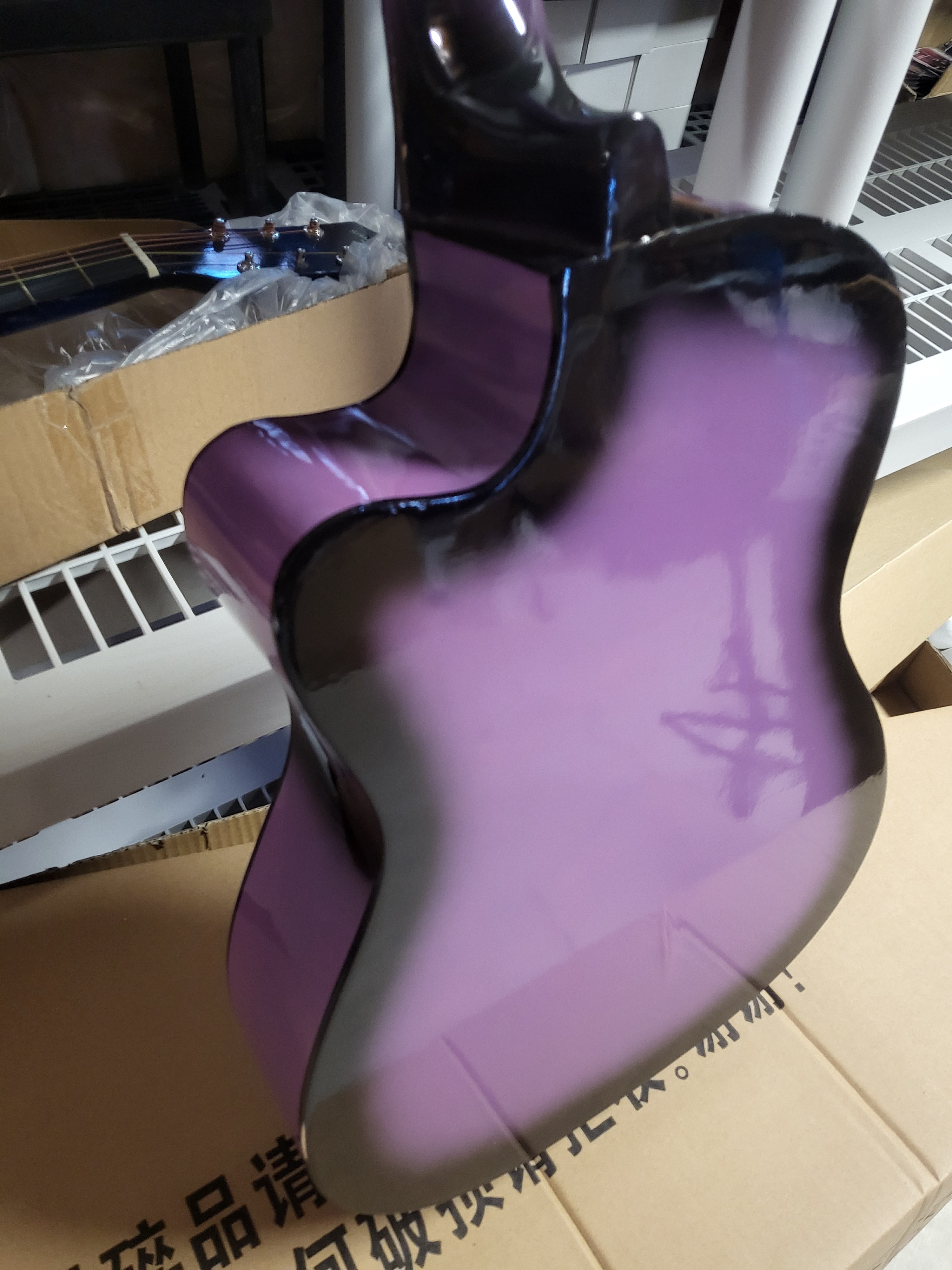 38" Purple Acoustic Guitars – For Parts or Display - photo 5