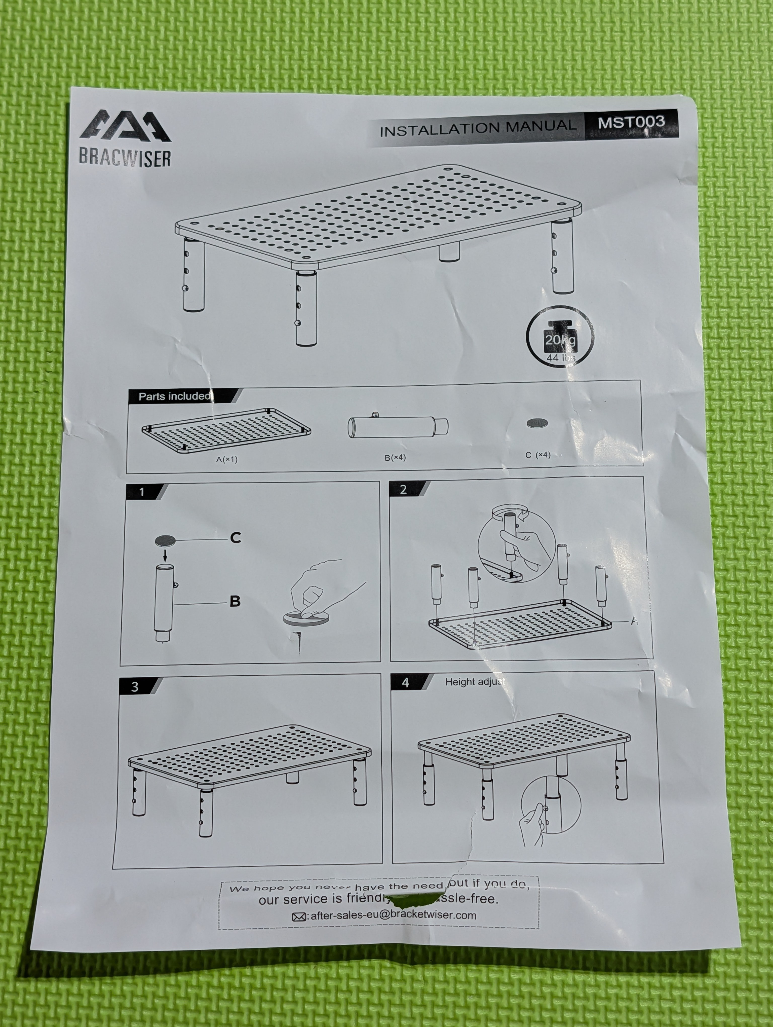 Bracwiser Monitor Stand - Adjustable Height - photo 5