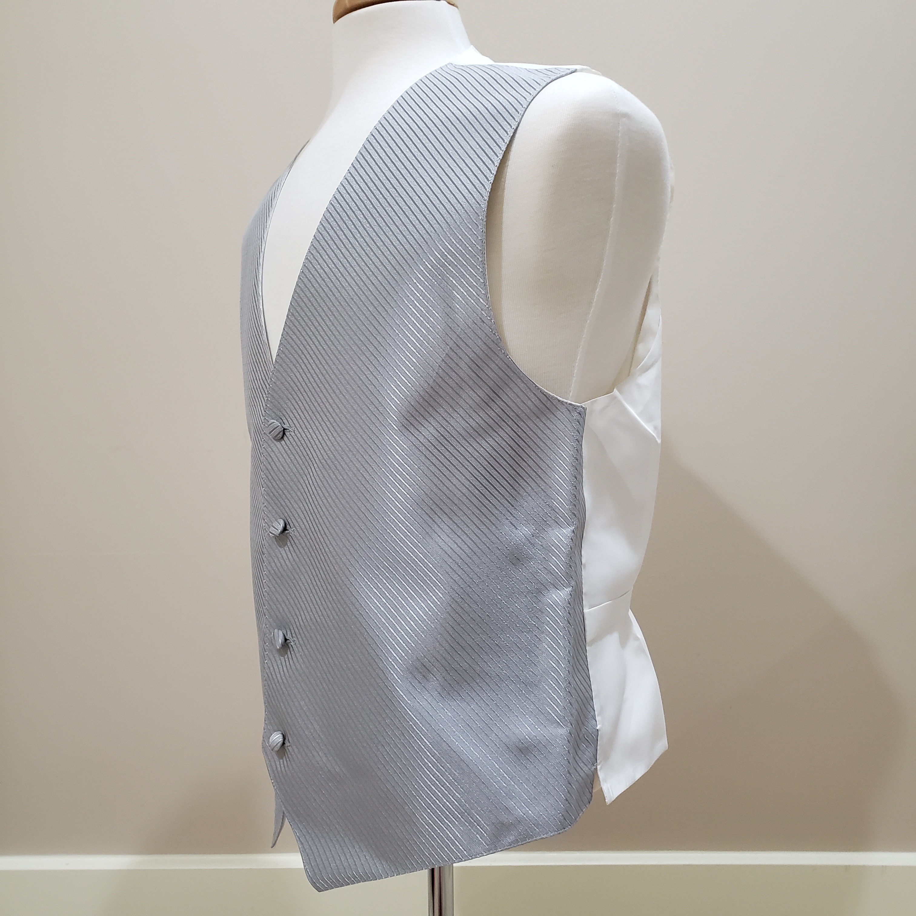 Men’s Silver Pinstripe Vests or Waistcoats Small and Medium - photo 4