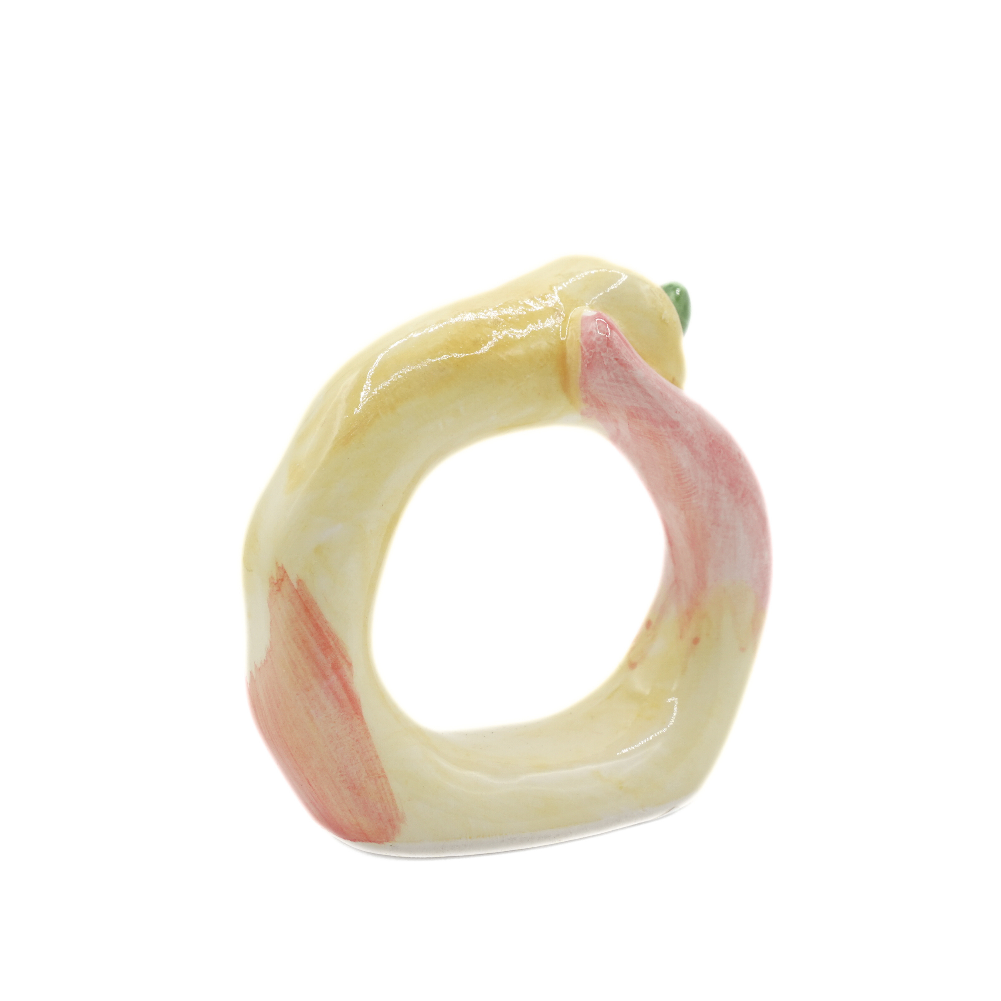 Ceramic Peach Napkin Ring