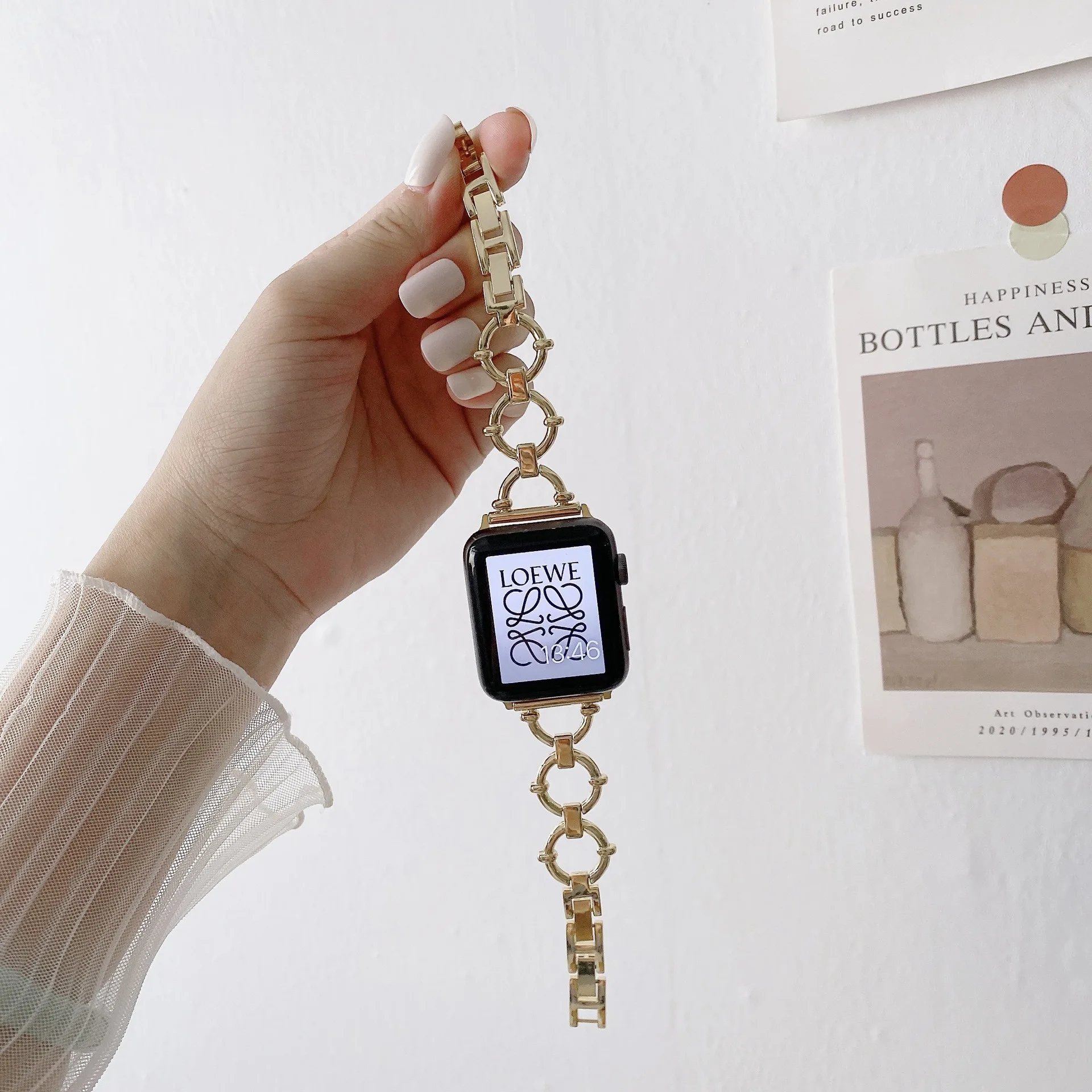 03-BG Brass Gold Metal Replacement iWatch Strap