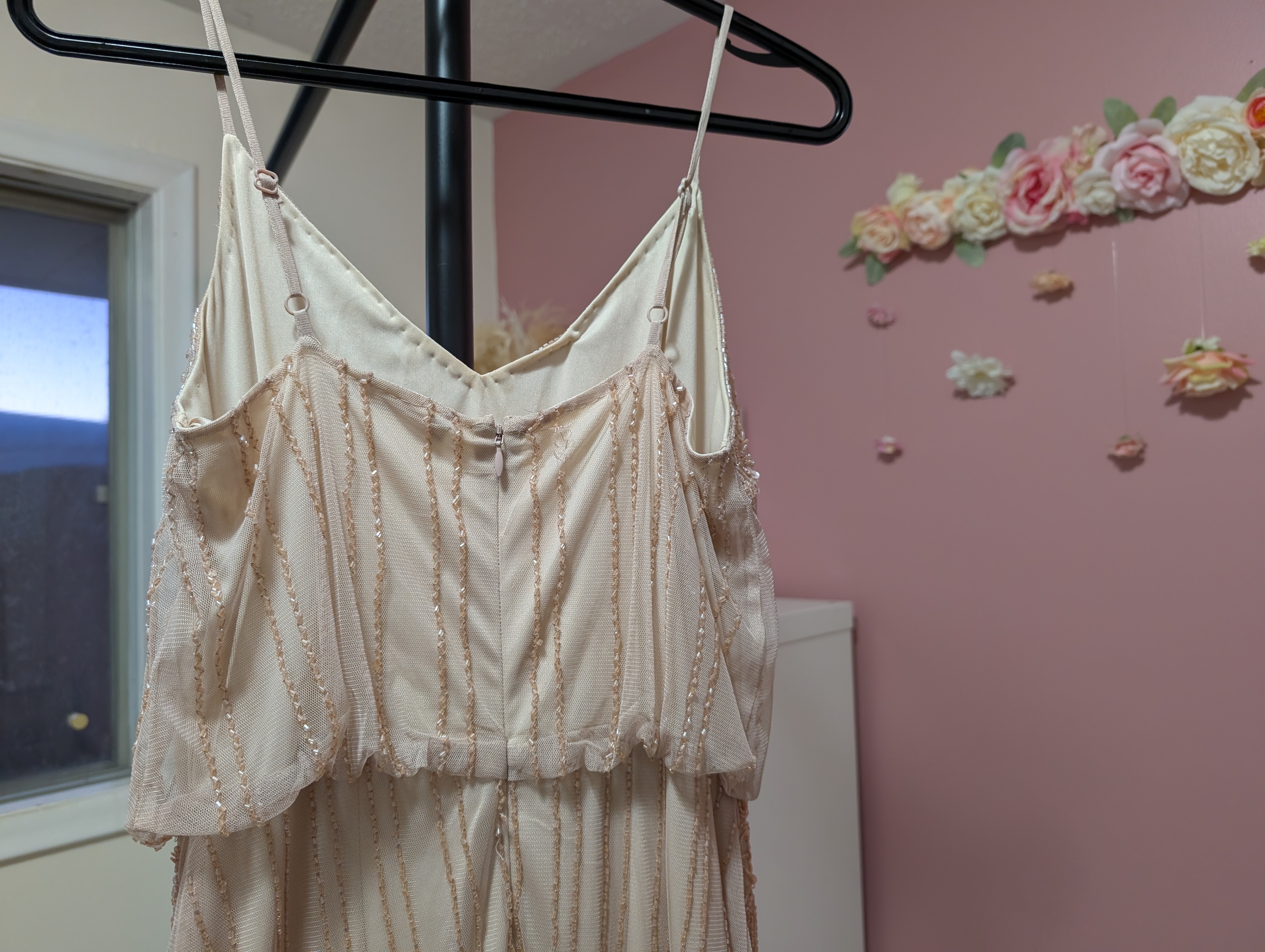 Size XS Light Pink Beaded Maxi Dress - photo 5