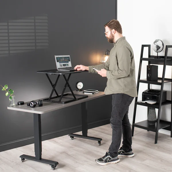 New VIVO Black Height Adjustable Standing Desk Converter