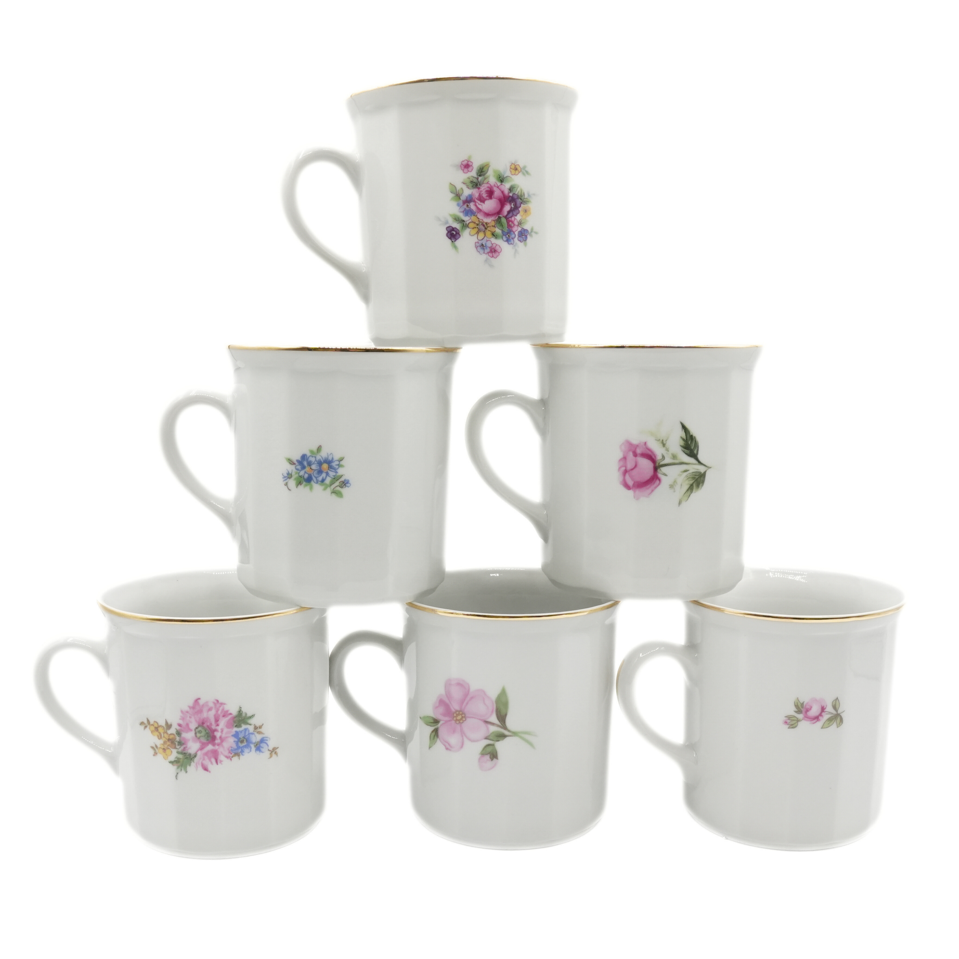 Floral Design Coffee Mugs - Set of 7 - photo 2