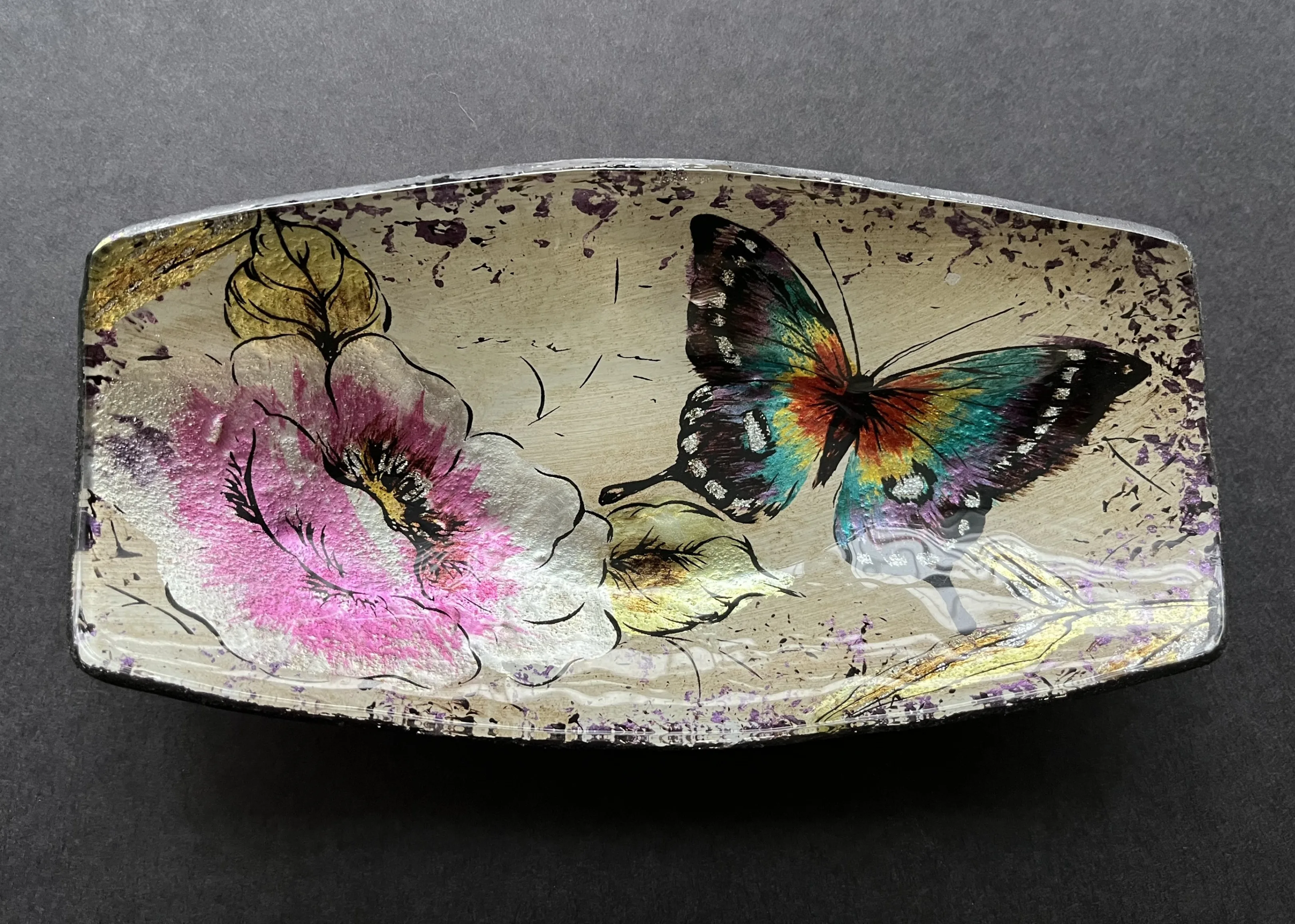 Decorative Butterfly & Floral Trinket Dish #Cleanout