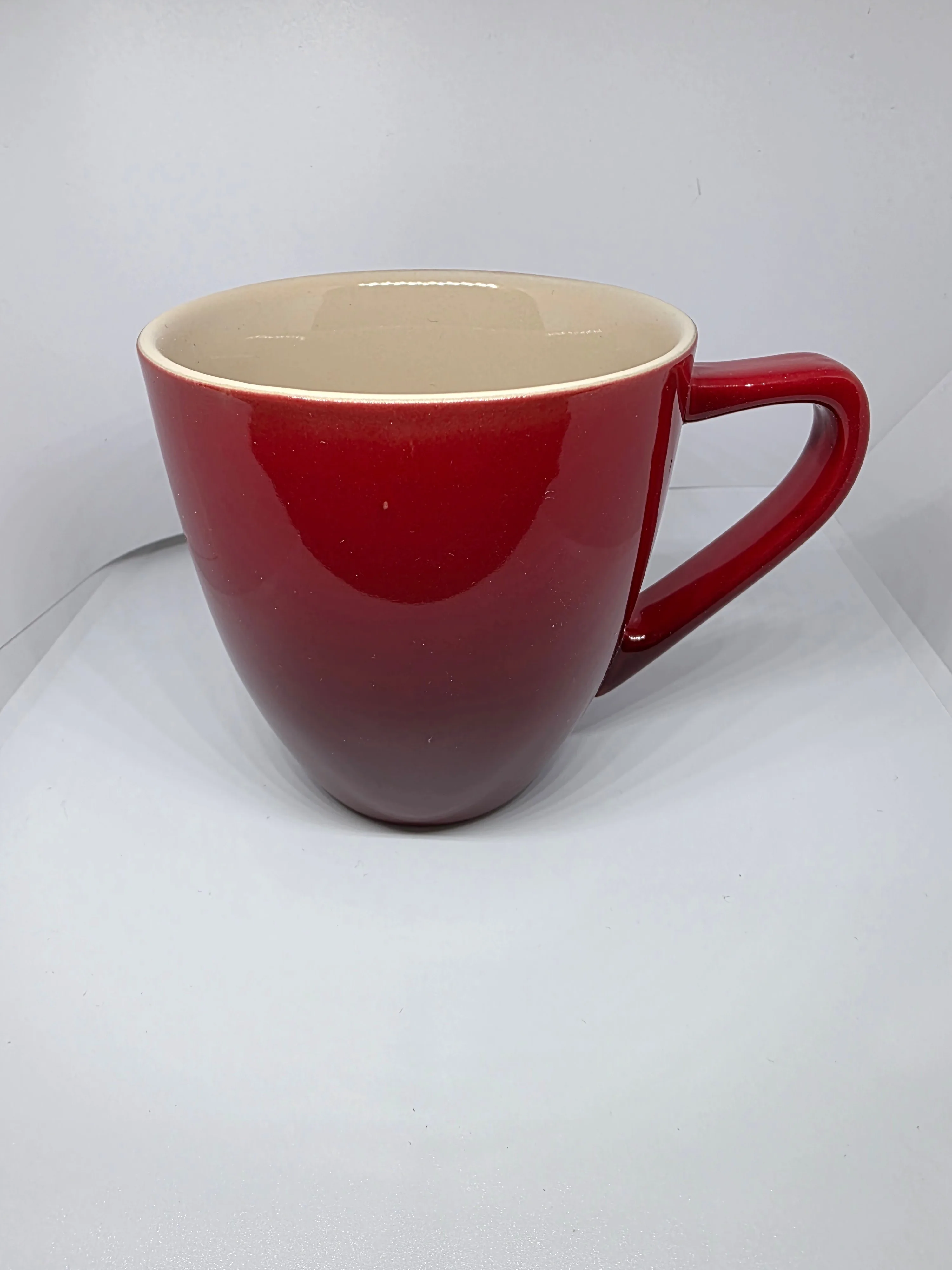 Le Creuset Red Stoneware Mugs - Set of 4 - Brand New 350ml/12 oz