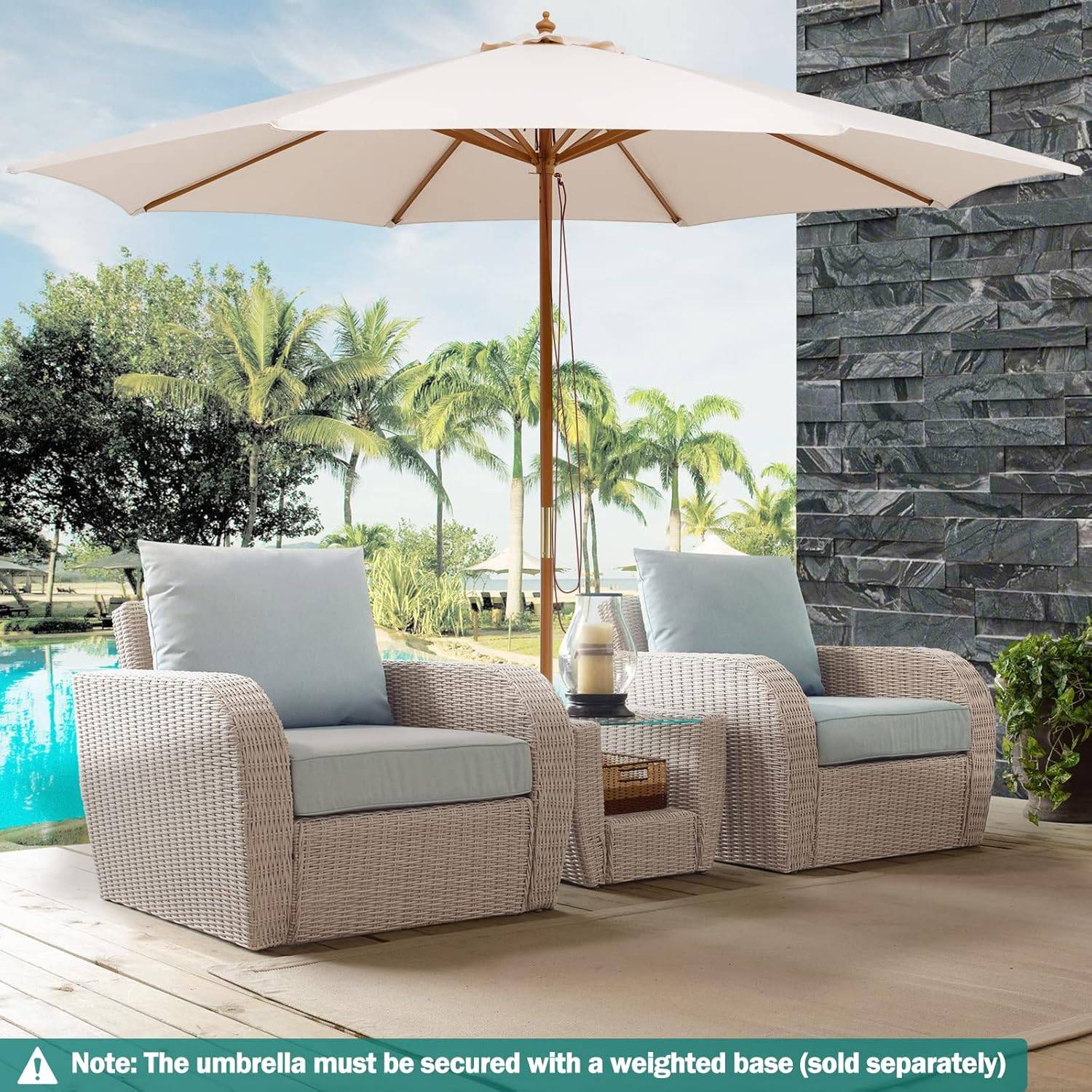 Giantex 10FT Patio Umbrella, Outdoor Table Market Umbrella with