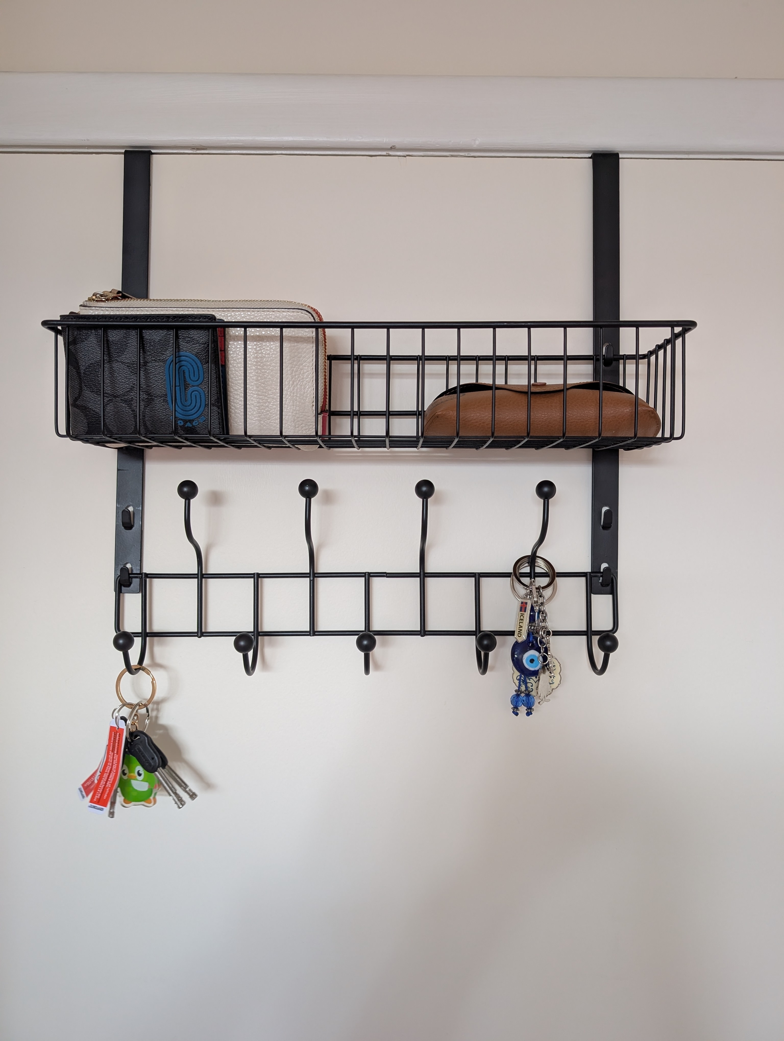 Over-the-Door Organizer Rack with Hooks - photo 2