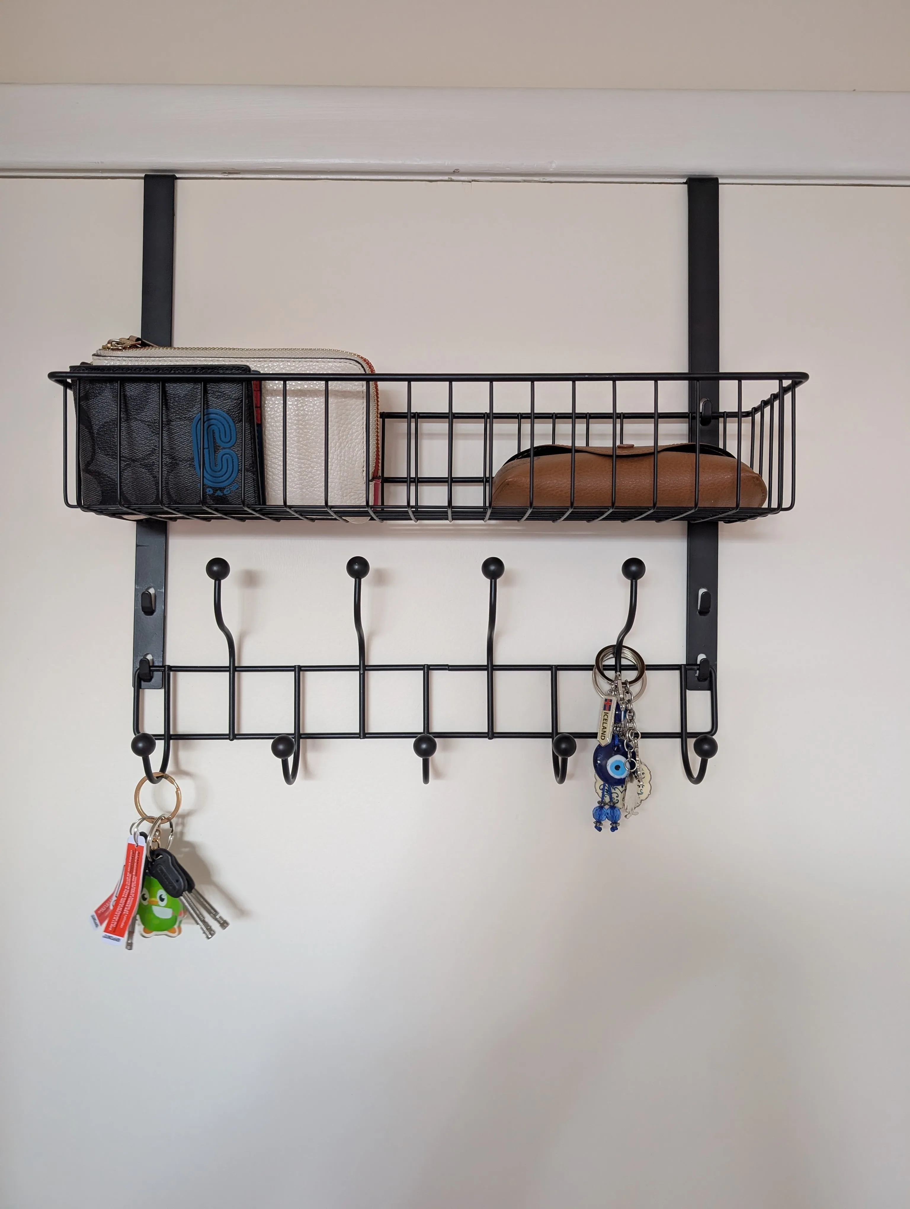 Over-the-Door Organizer Rack with Hooks image indicator(2)