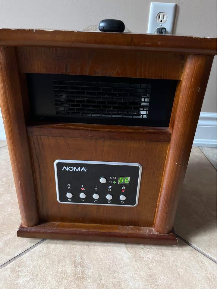 NOMA Wooden Cabinet Infared Space Heater With Remote - photo 4