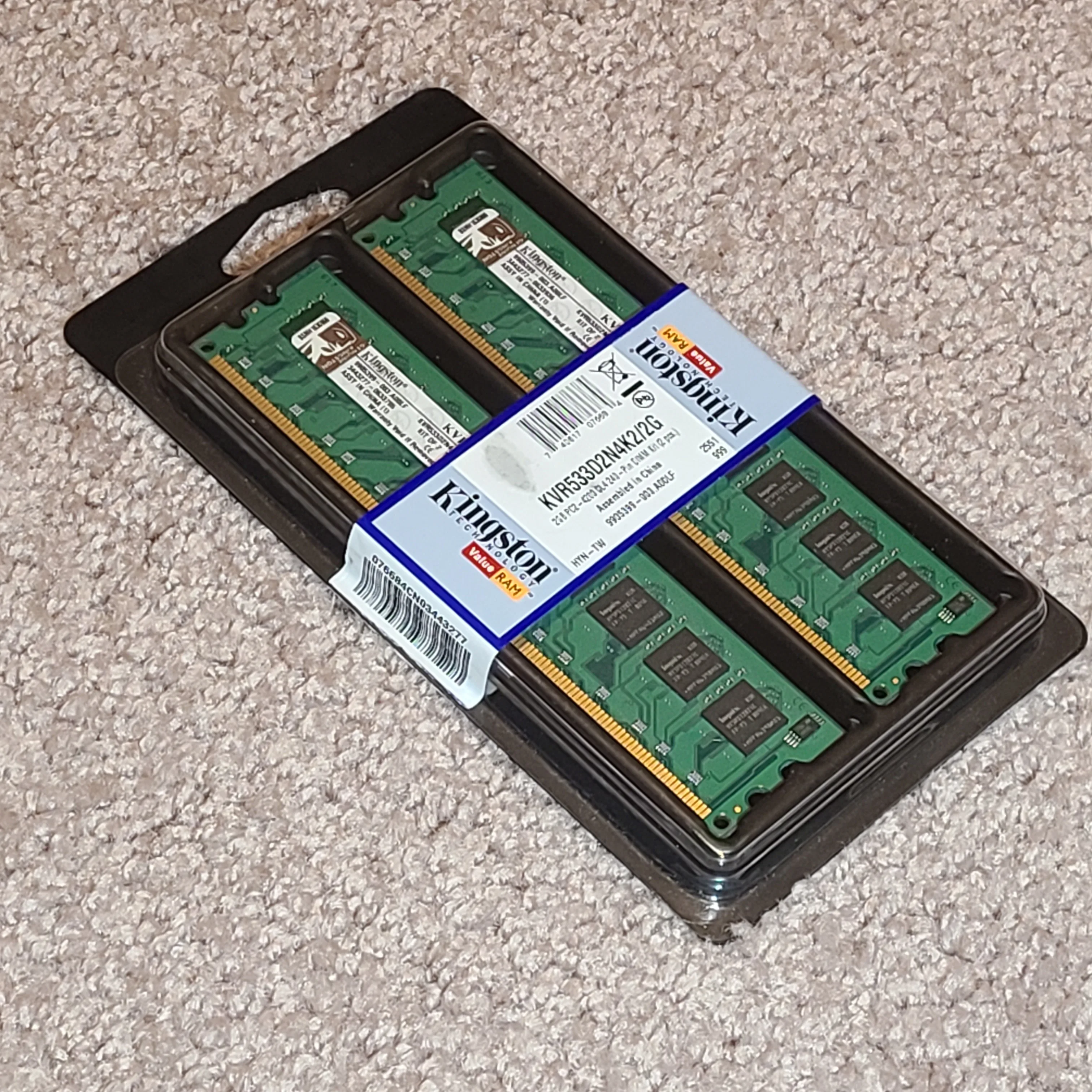 Kingston KVR533D2N4/2G 2GB DIMM 240-Pin DDR II ValueRAM (x2 pcs)