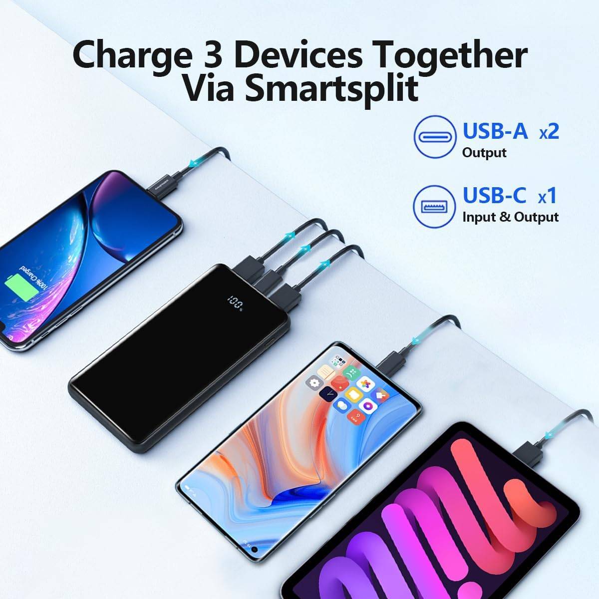 20000mAh Power Bank with 22.5W Fast Charging LED Digital Display - photo 2