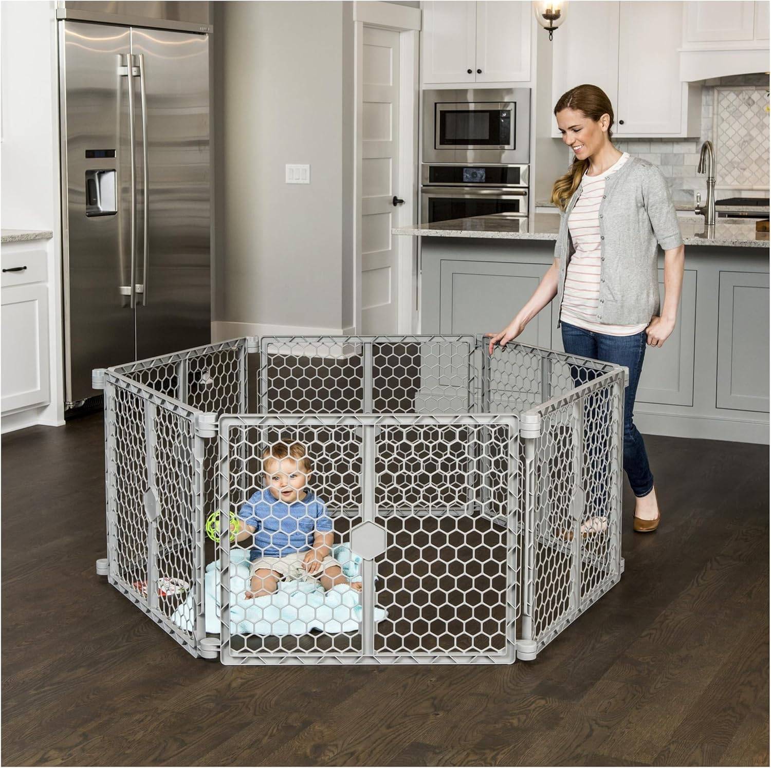 Plastic 192-Inch Super Wide Adjustable Baby Yard - photo 2