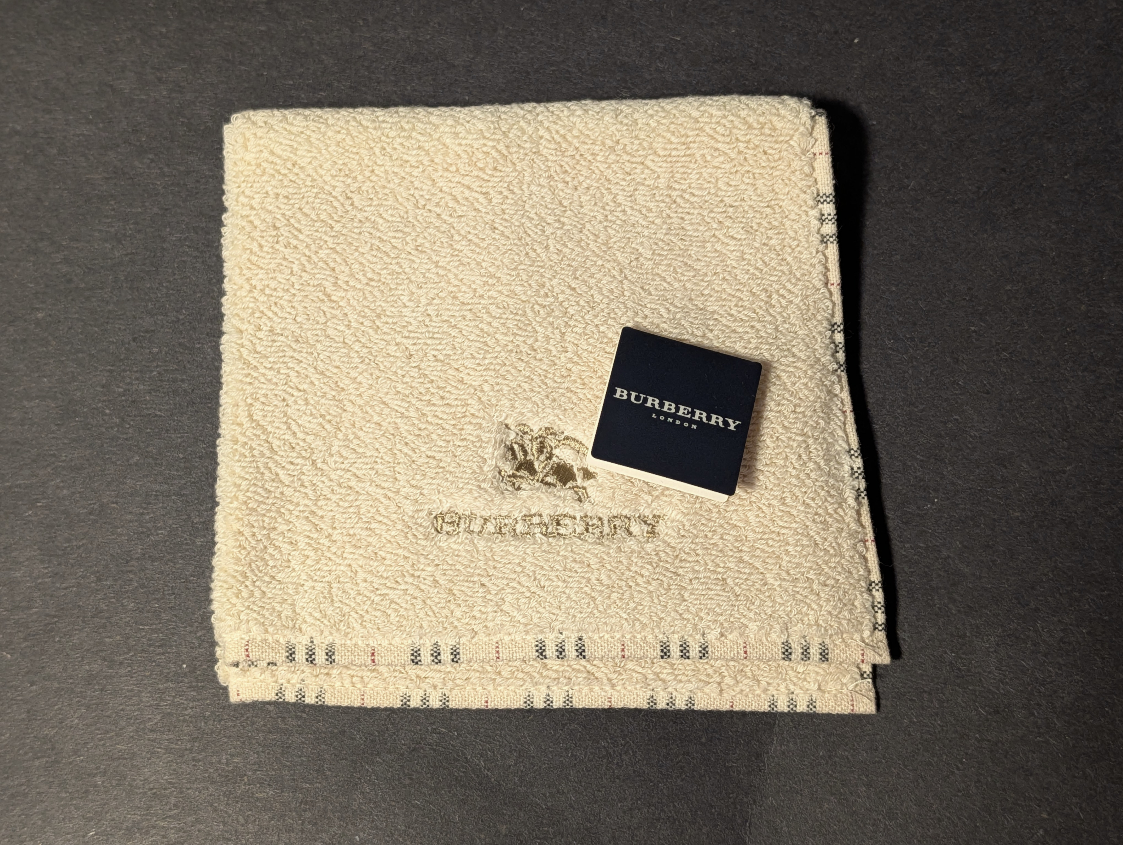 New Vintage Burberry Nova Check Face Towel - Made in Japan