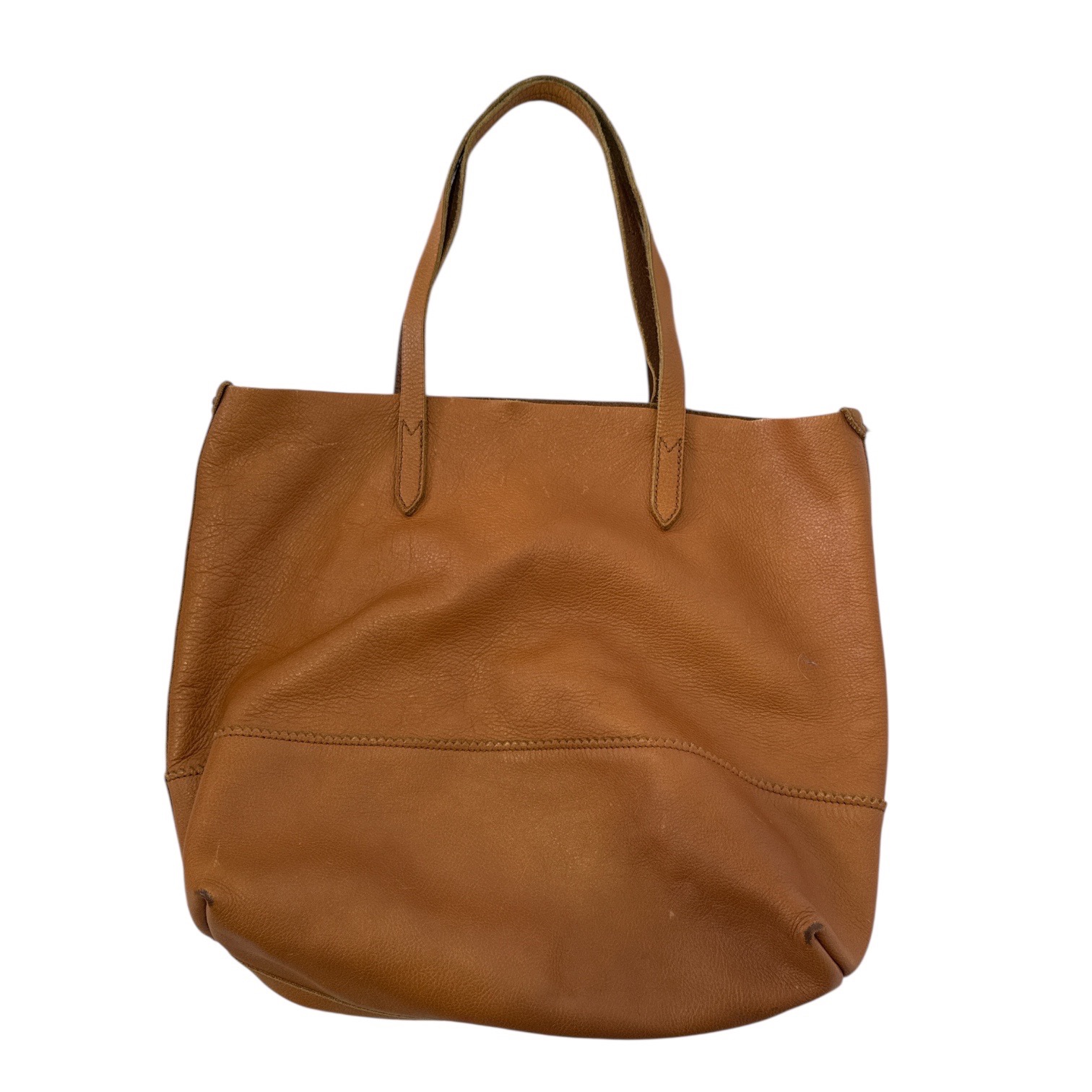 J.Crew tan leather tote bag