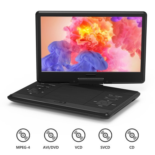 14” Swivel  Portable DVD Player 1280x800 Resolution HD