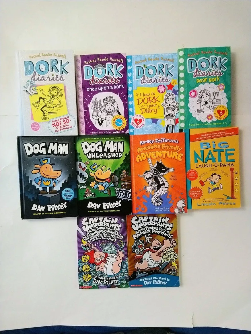 Dork Diaries, Dog Man, Captain Underpants!