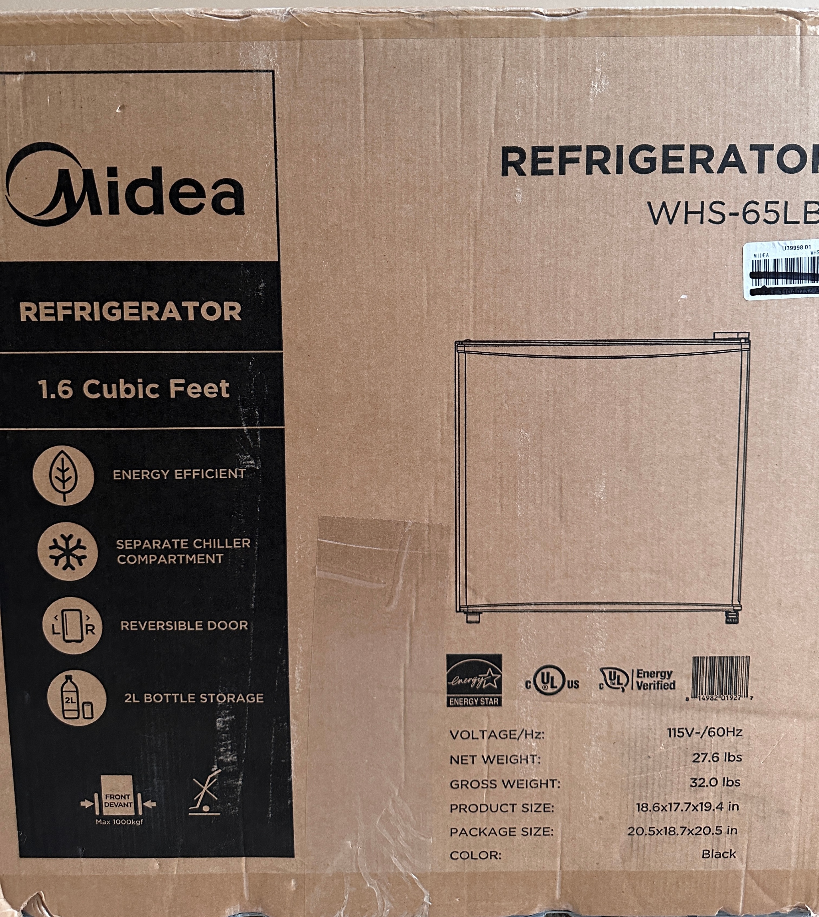 Refrigerator 1.6 Cu Ft Mini Fridge for Office/Bedroom/Dorm NEW - photo 3