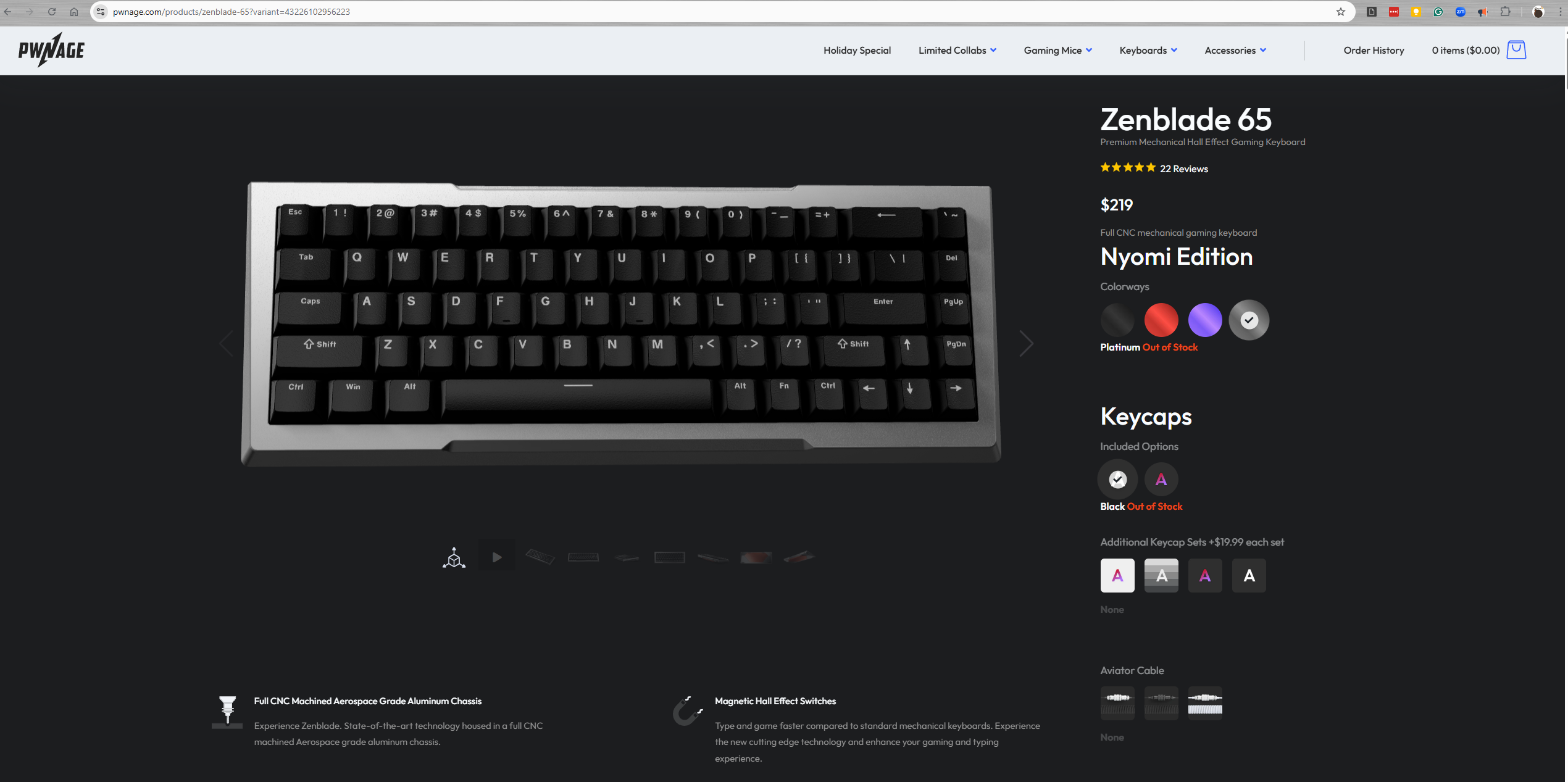 Pwnage Zenblade Hall Effect Keyboard - photo 3