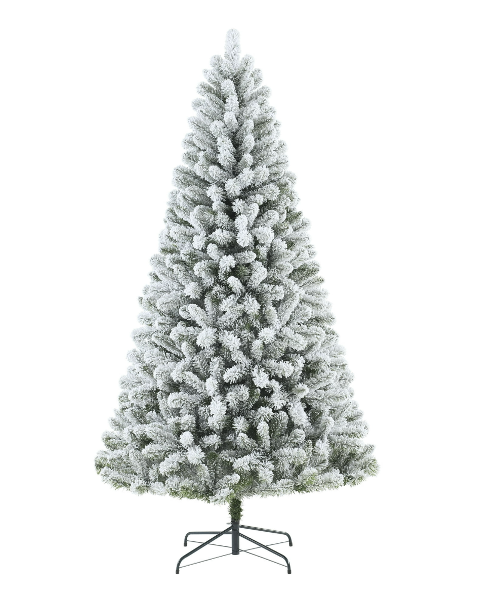Holiday Time 6.5' Pre-lit Flocked Frisco Pine Christmas Tree - photo 2