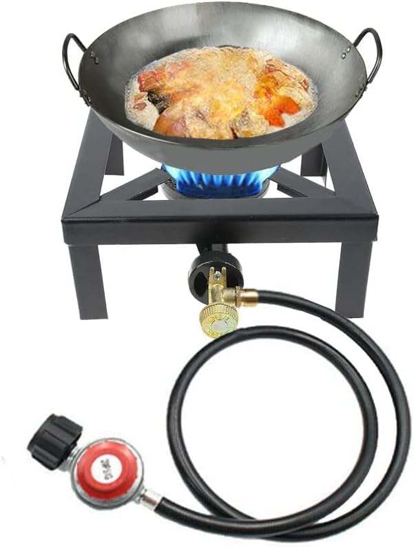 80,000 BTU Outdoor Propane Burner & Regulator/Hose - New