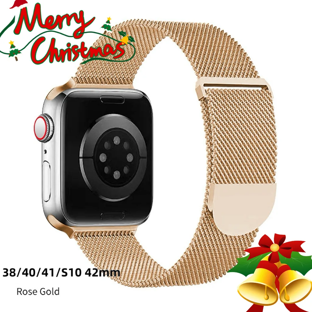 06-Rose Gold Metal Replacement iWatch Strap image indicator(4)