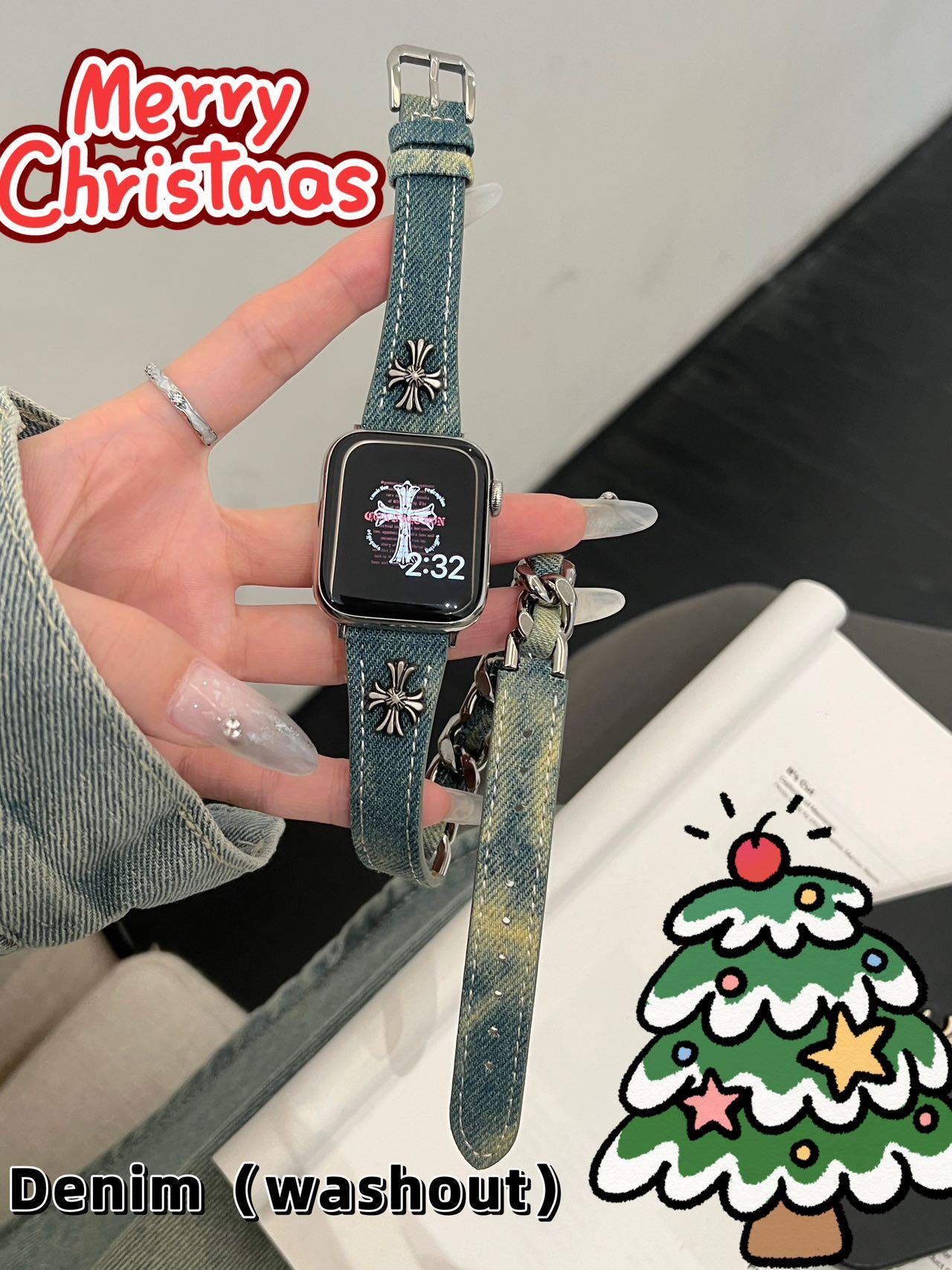 07-W Denim Washout Replacement iWatch Strap - photo 4