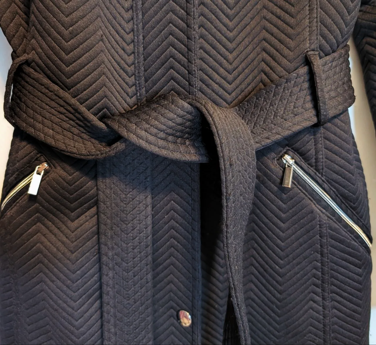 Womens Weatherproof Winter Jacket, Quilted Coat Hooded Belted, S image indicator(6)