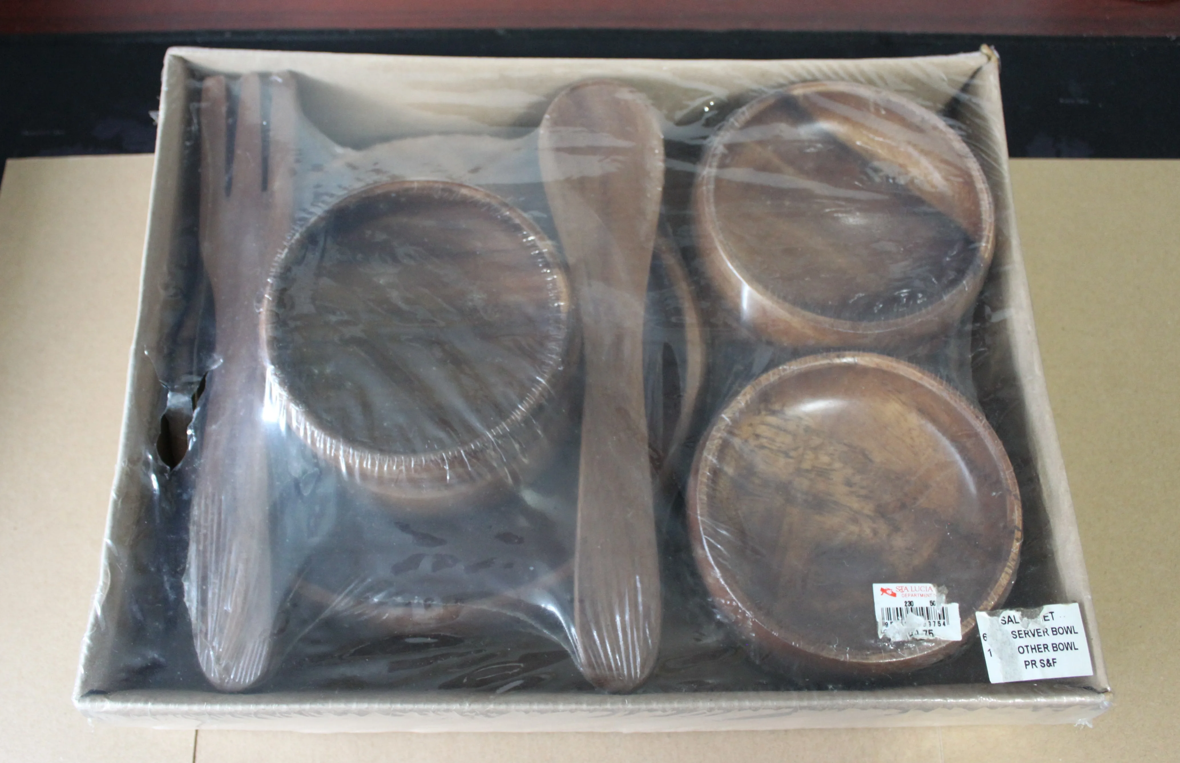 Wooden Salad Bowl Set