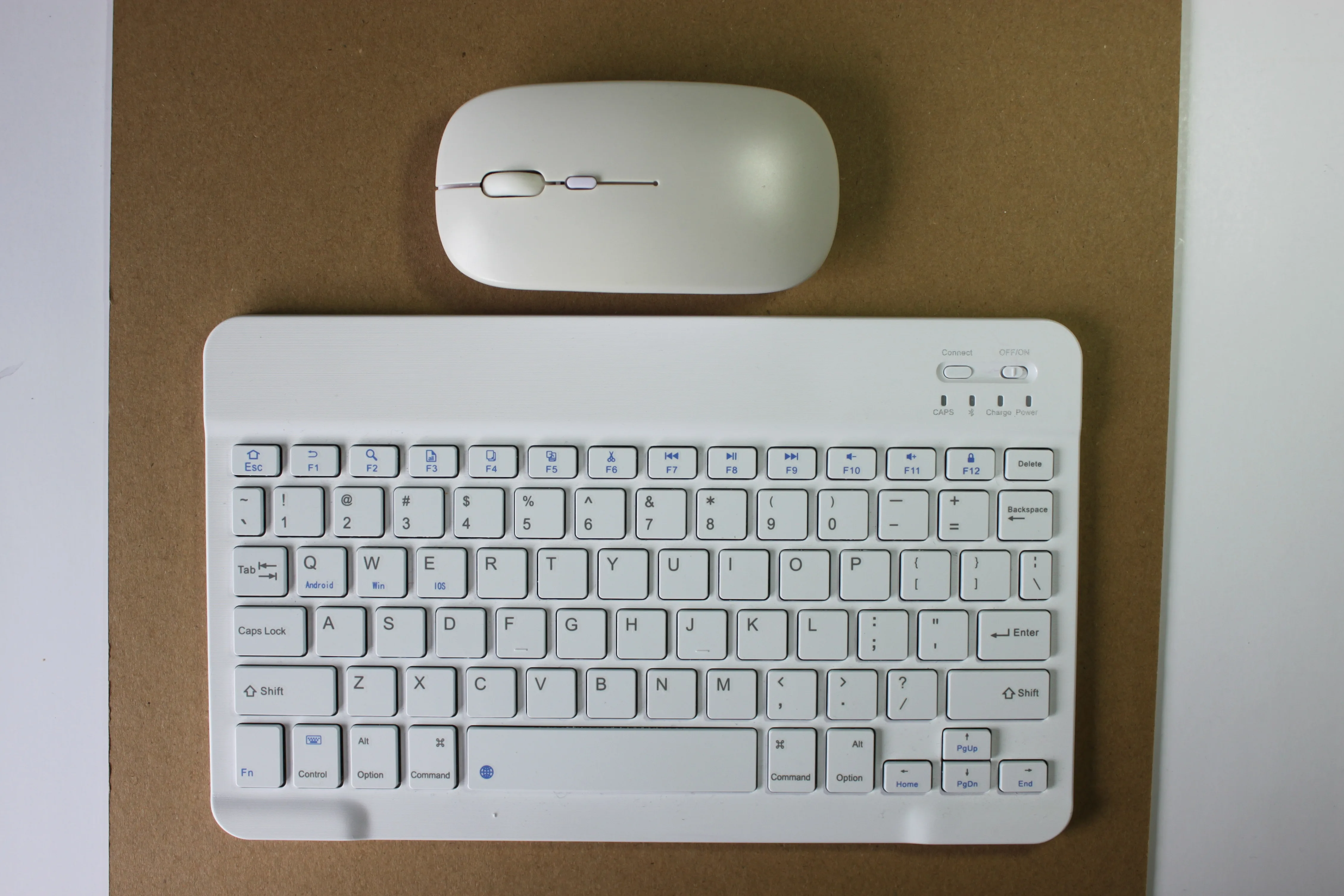 Mini USB keyboard and mouse combo - white
