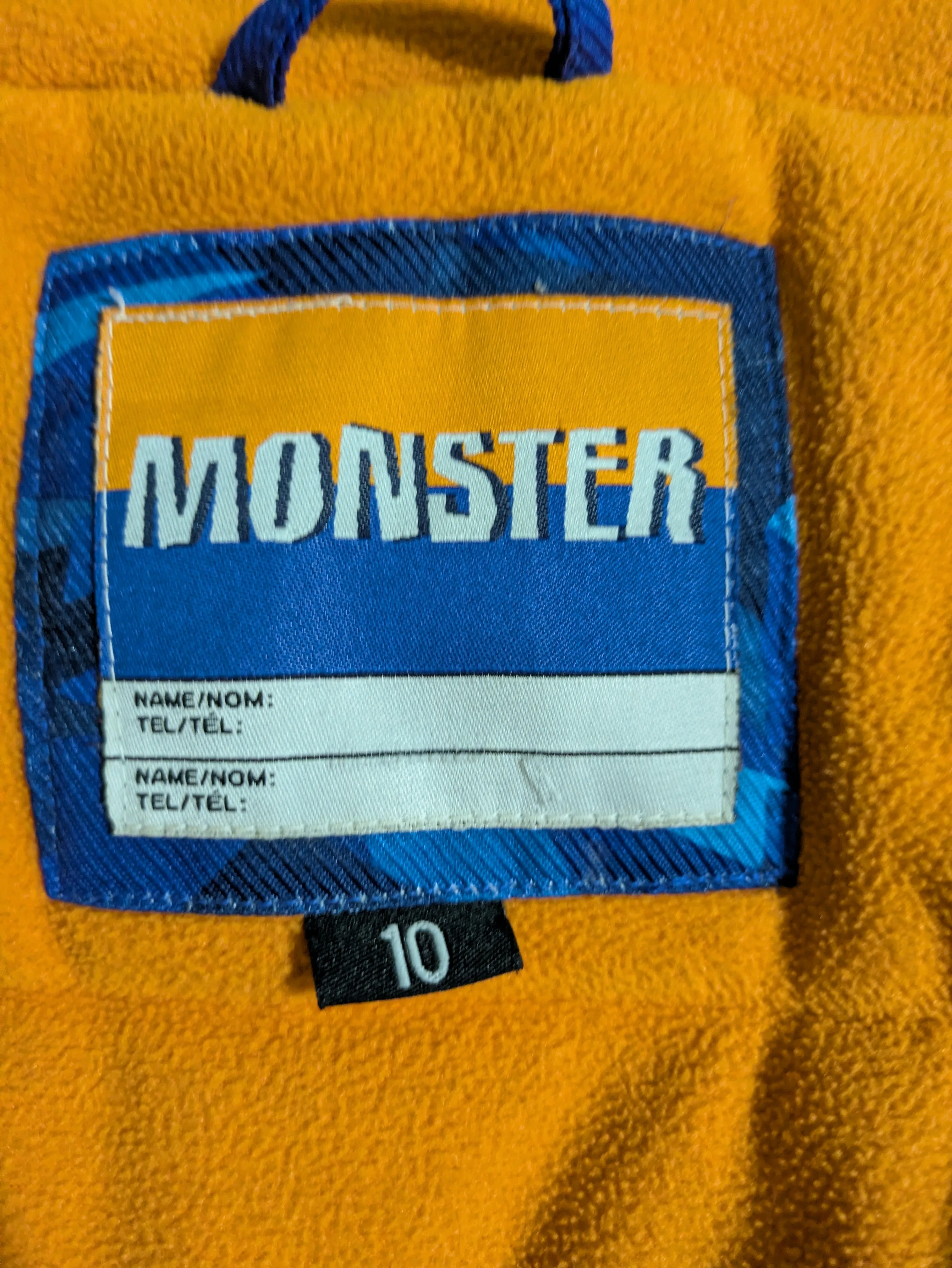 Monster Kids' Blue & White Winter Jacket - Size 10 image indicator(2)