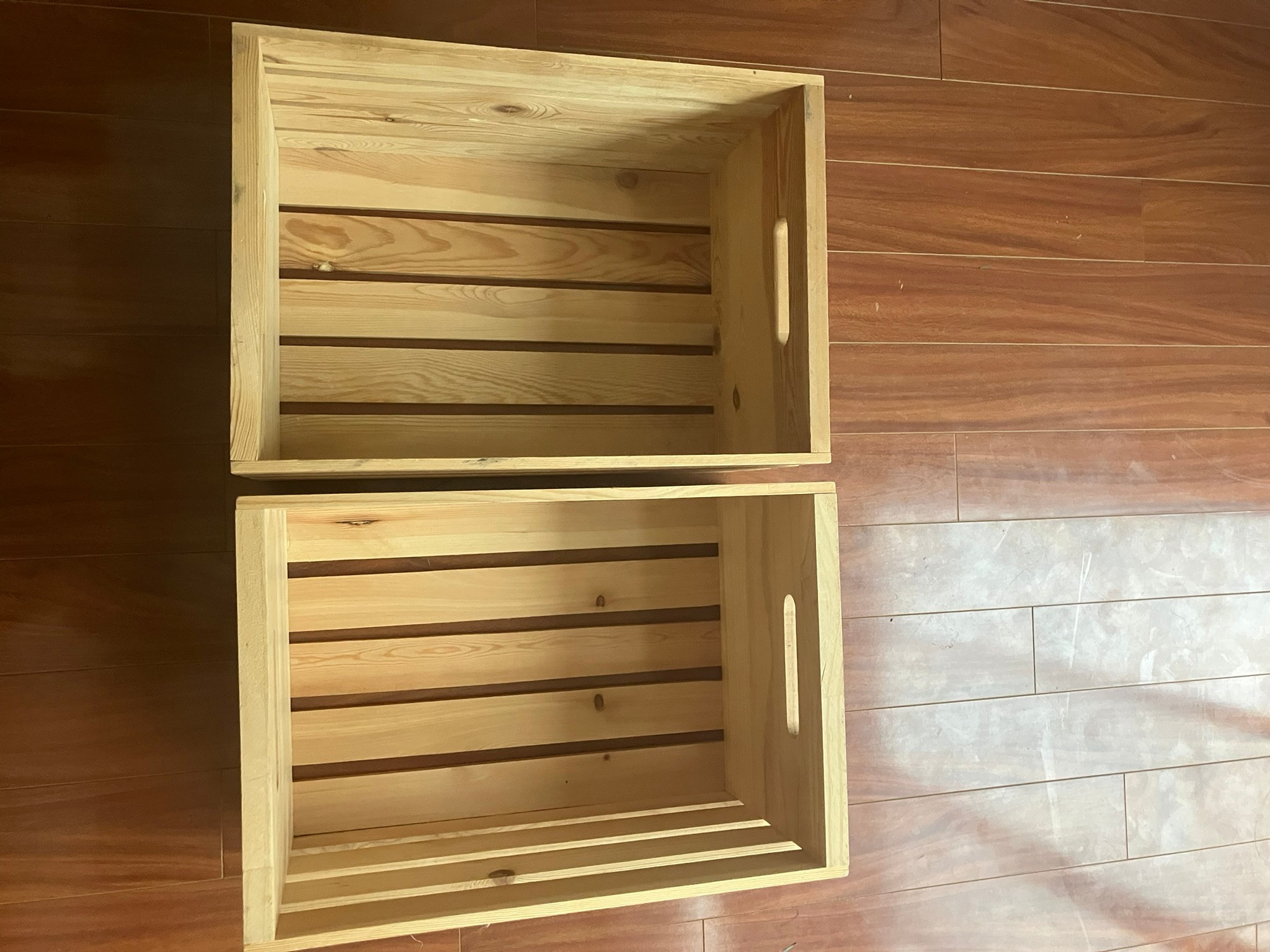 Wooden Storage Crates - Set of 2 - photo 2