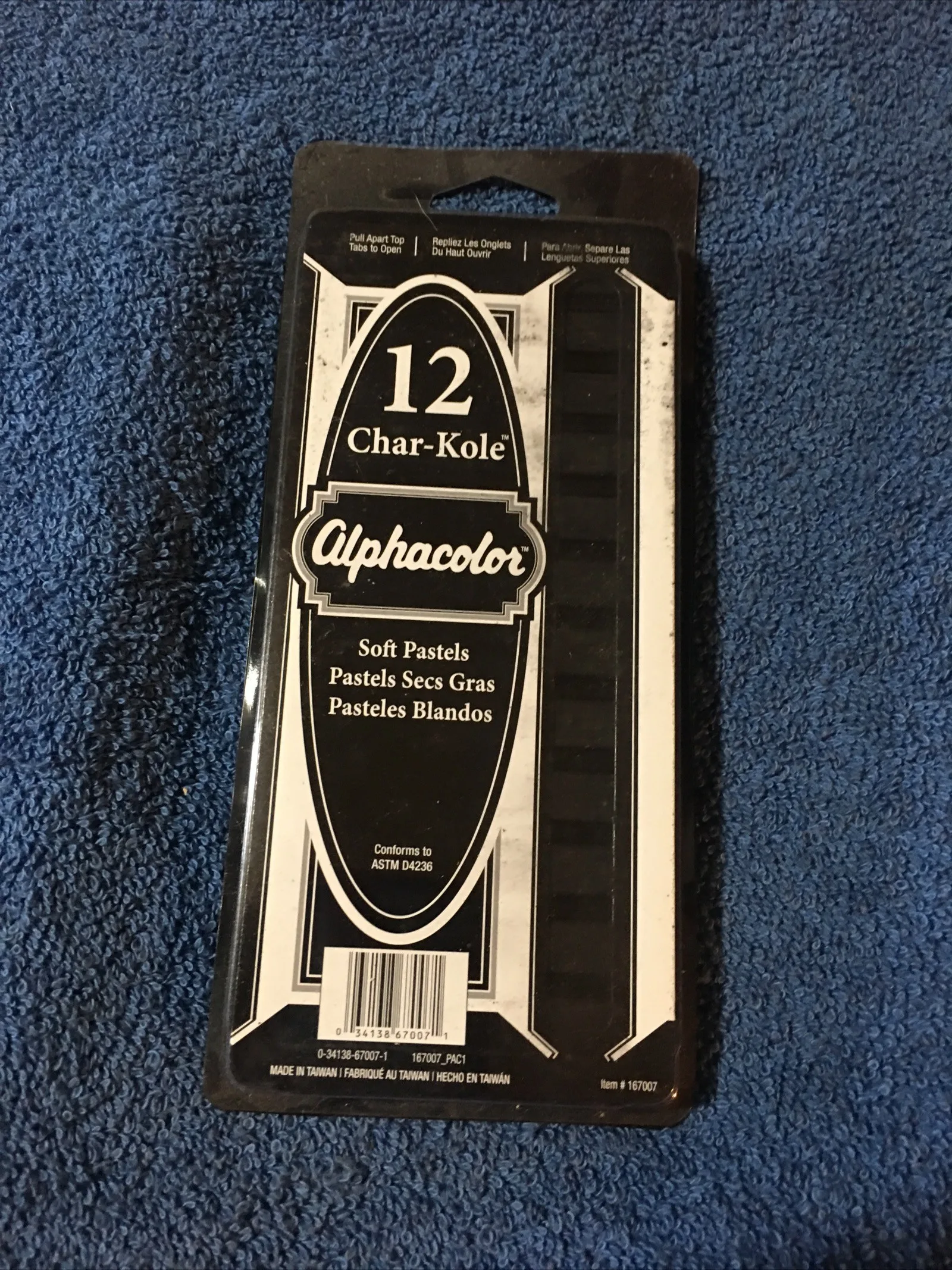 Alphacolor 12 Char-Kole Soft Pastels - New