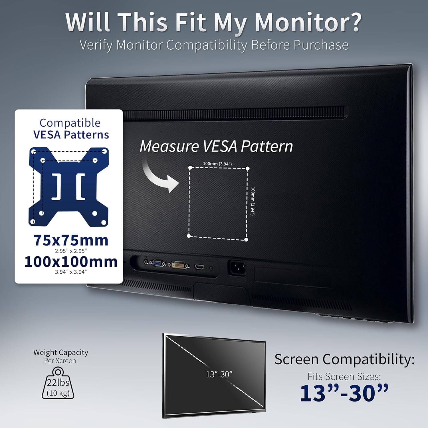 New VIVO Dual Monitor Desk Mount - 13" to 30" - photo 5