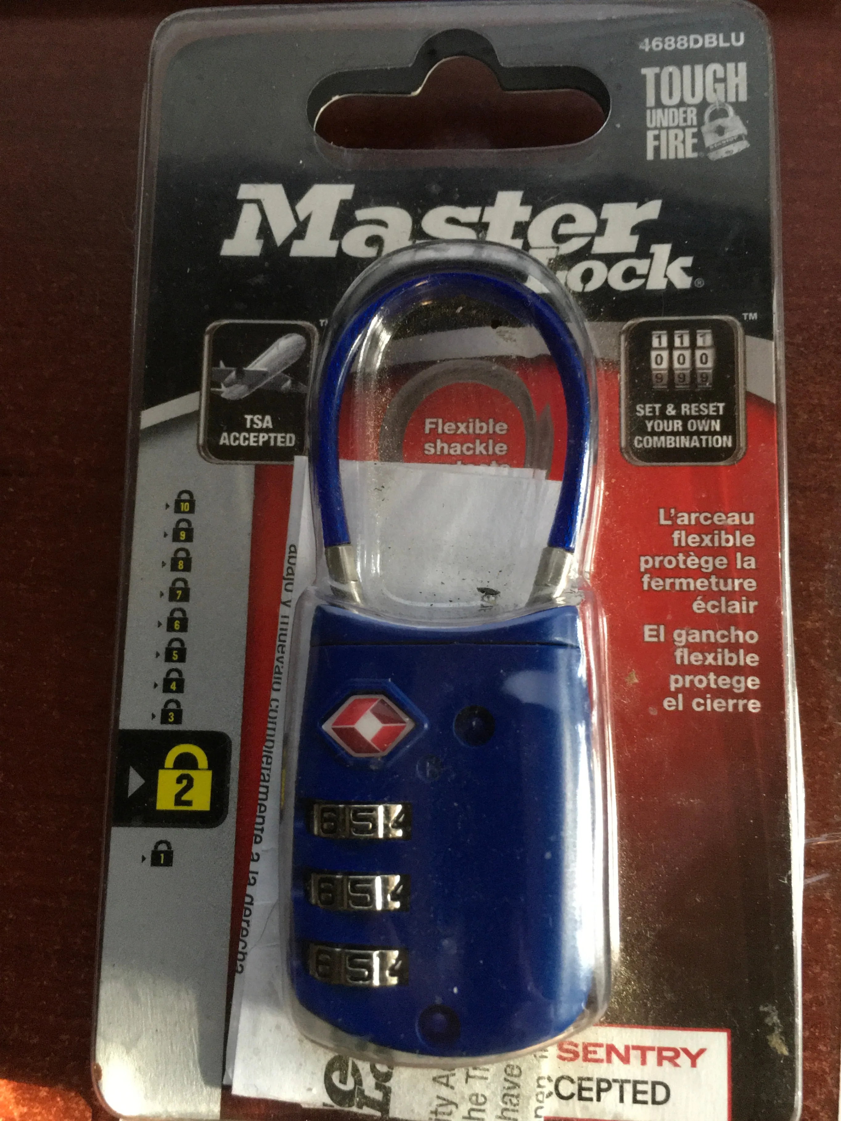 Master Lock 4688DBLU TSA Accepted Lock - Blue